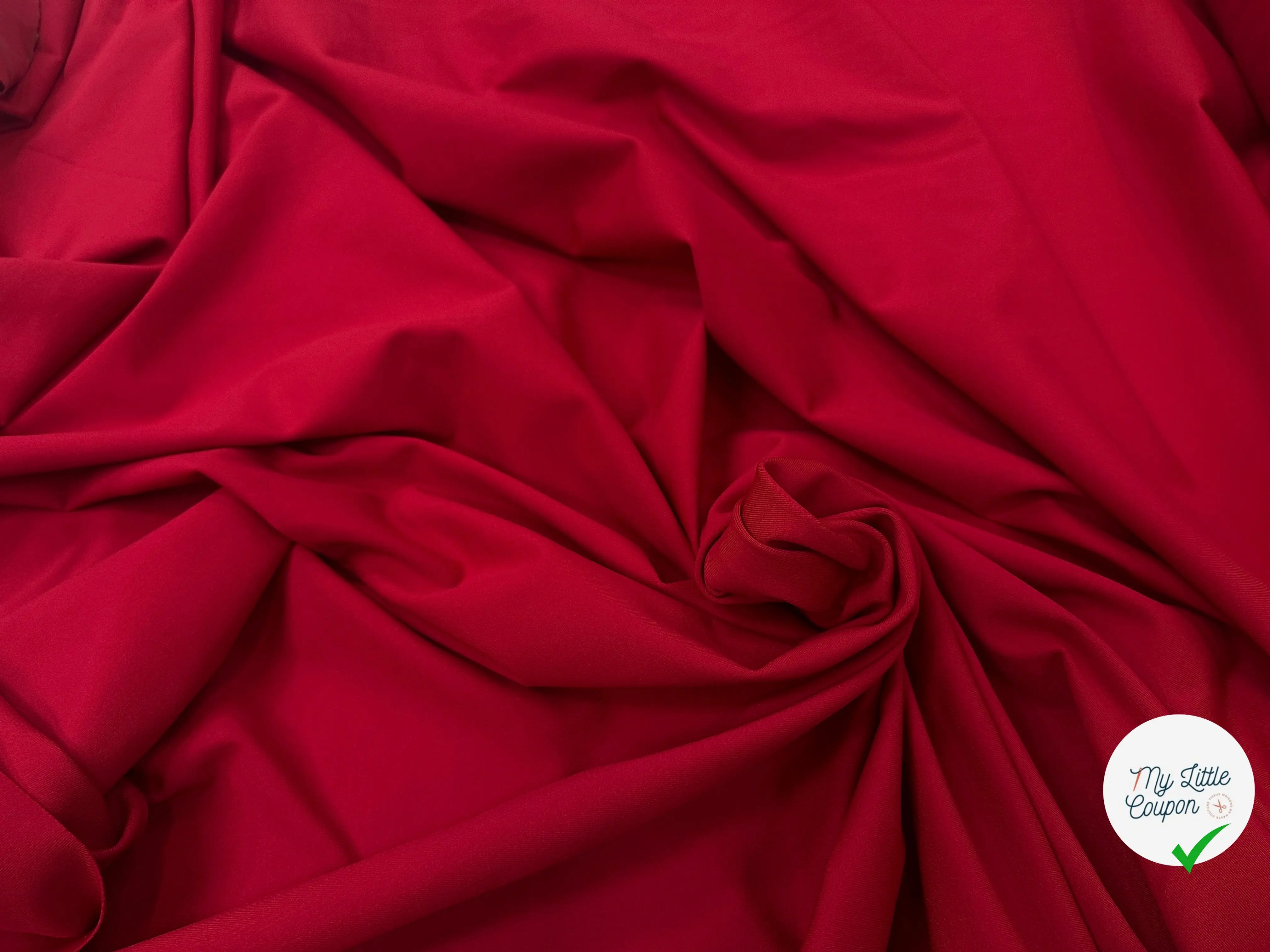 TOILE SERGÉ VISCOSE ROUGE FLUIDE AMORE MIO MLC INTERN