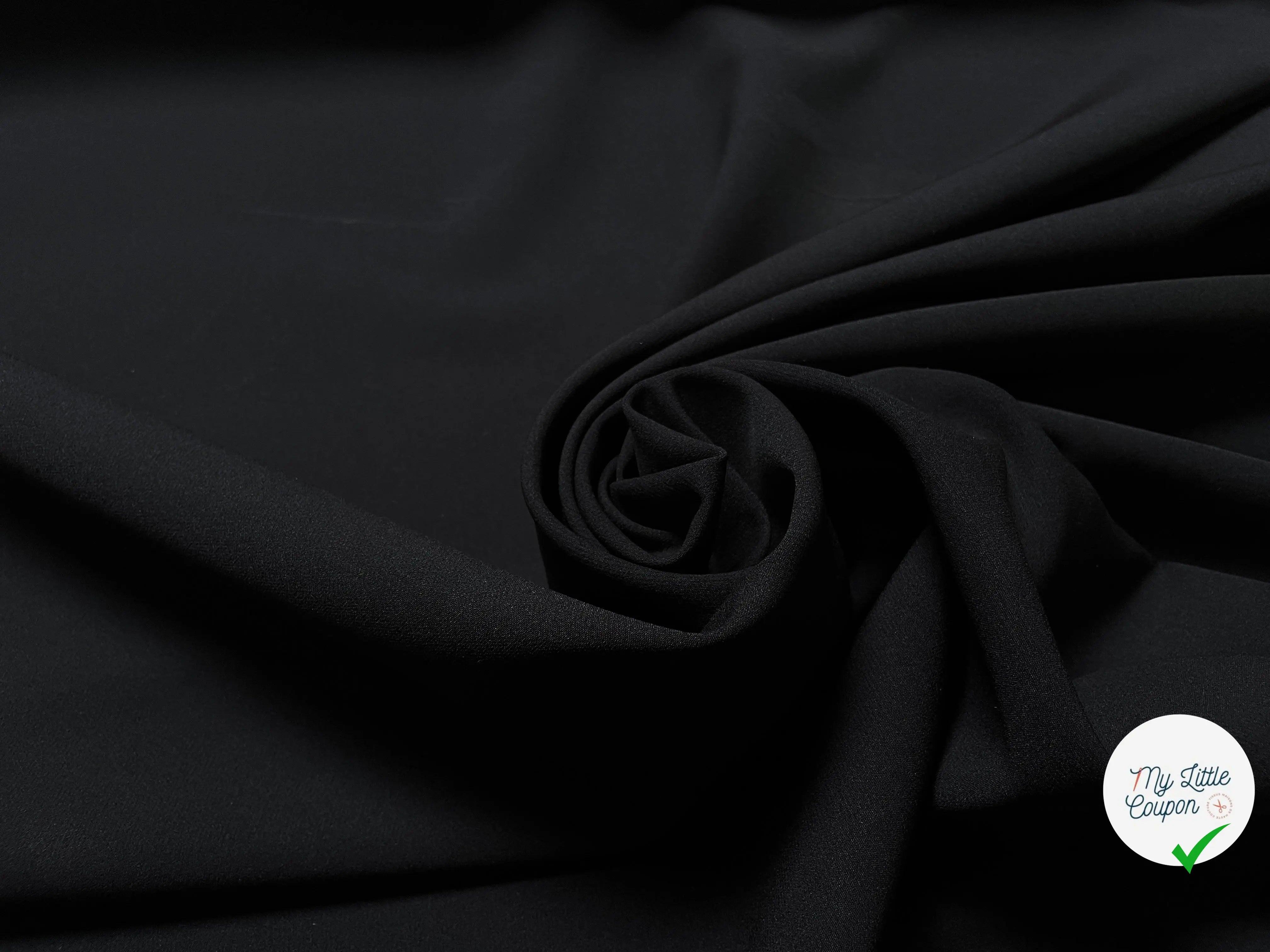 TOILE STRETCH NOIRE BONNE TENUE - My Little Coupon - tissu - coudre