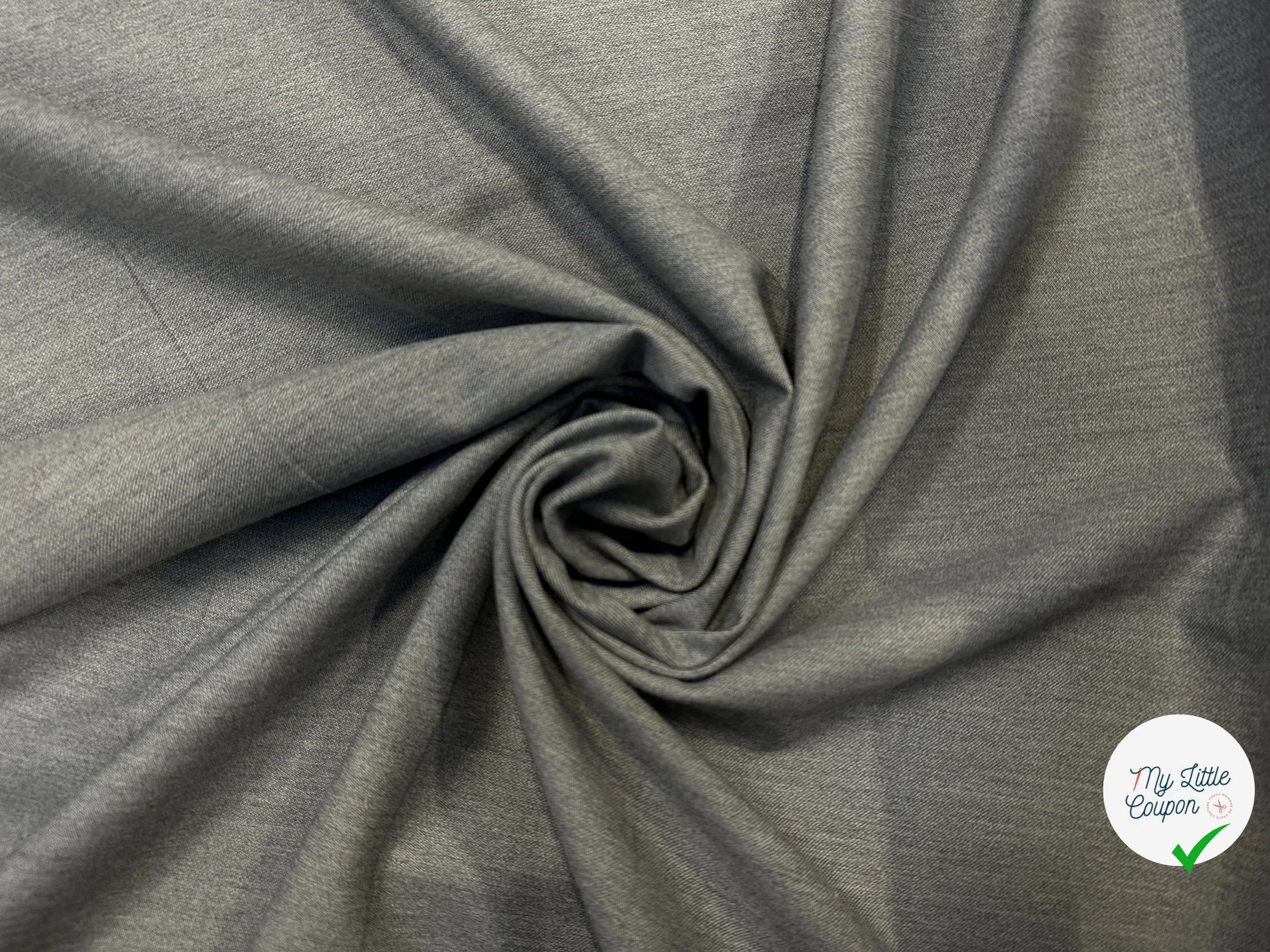 TOILE STRETCH POLYVISCOSE FACON DENIM - My Little Coupon