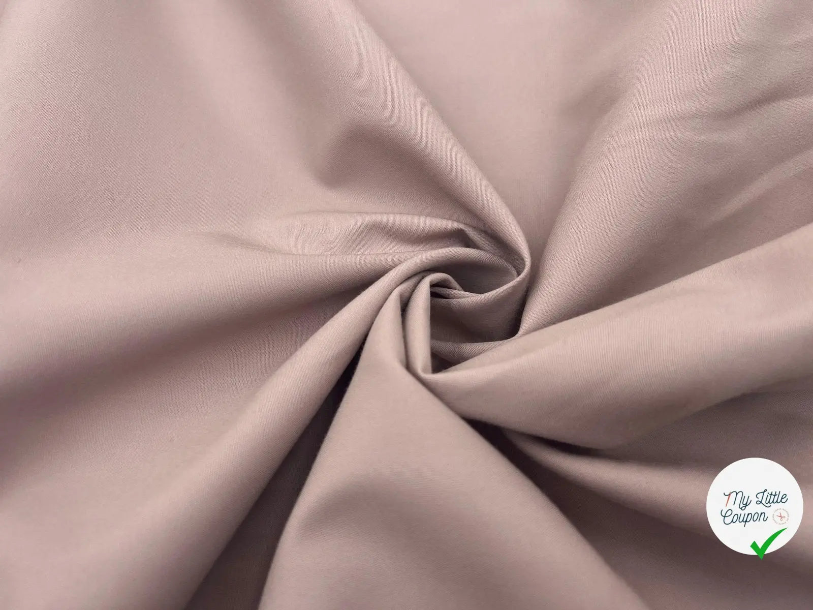 TOILE STRETCH TAUPE TRÈS LÉGÈREMENT ROSE - My Little Coupon - tissu - coudre