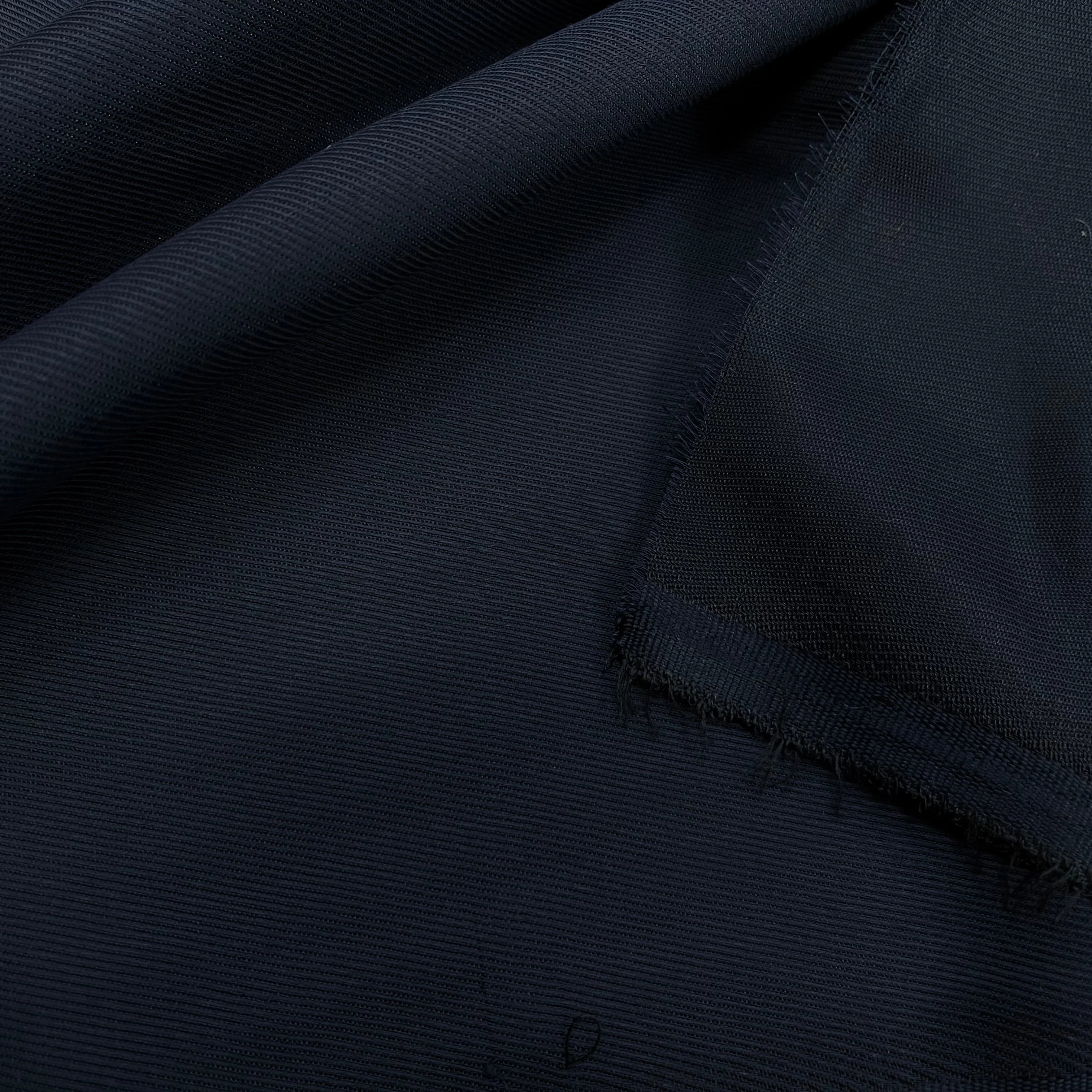 TOILE STRIÉE 60% VISCOSE BLEU MARINE - My Little Coupon