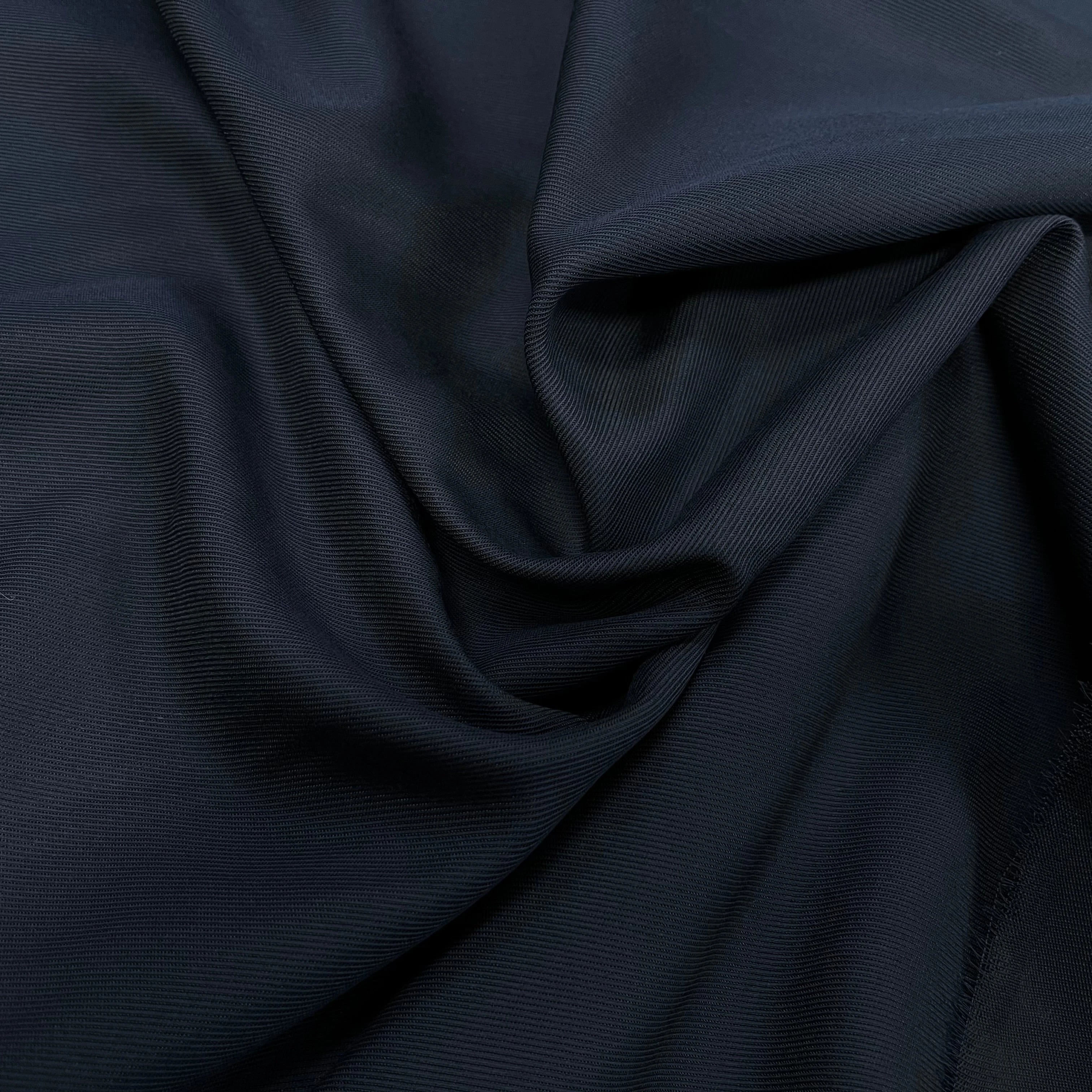 TOILE STRIÉE 60% VISCOSE BLEU MARINE - My Little Coupon