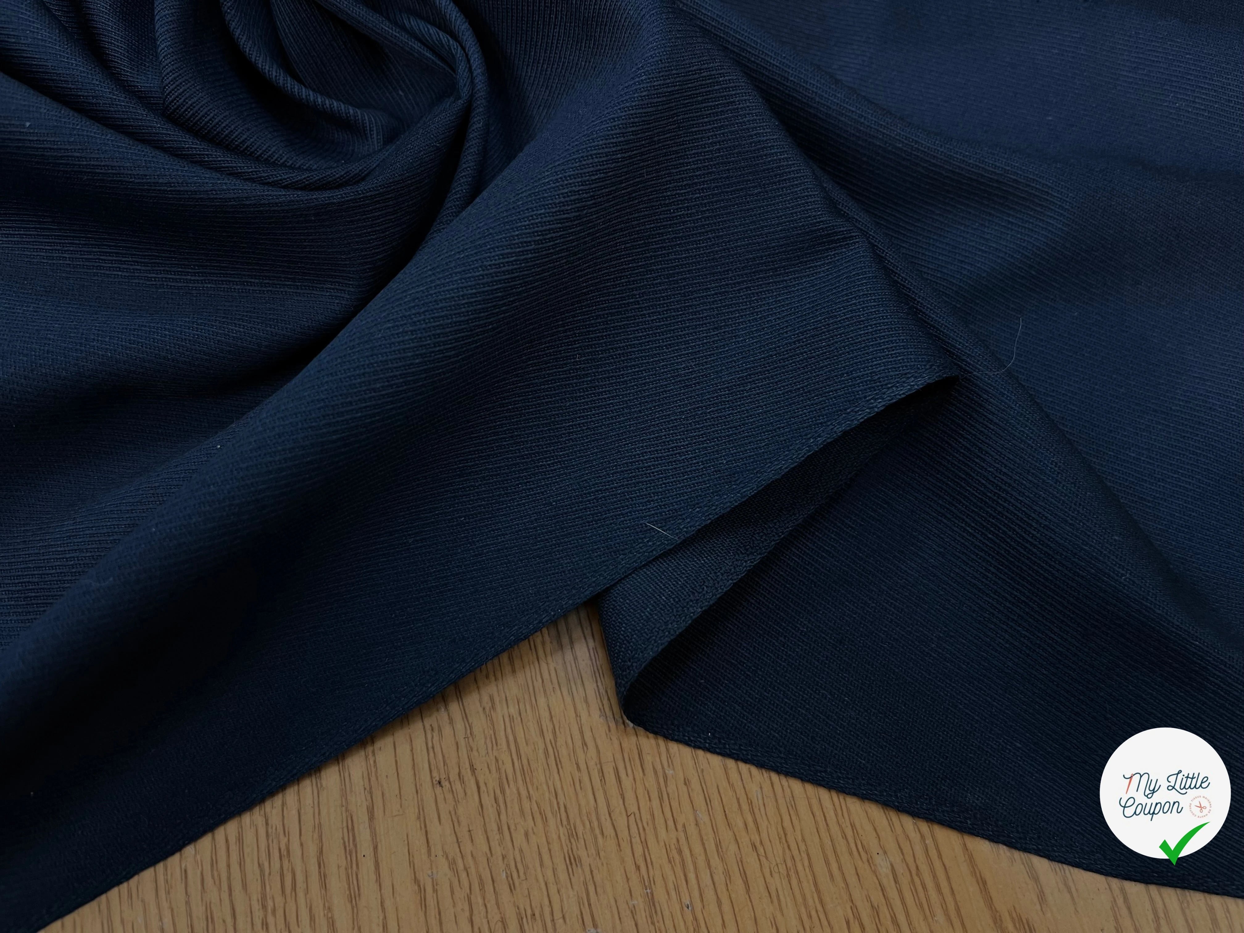 TOILE STRIÉE POLYESTER BLEU FONCÉ 113CM - My Little Coupon