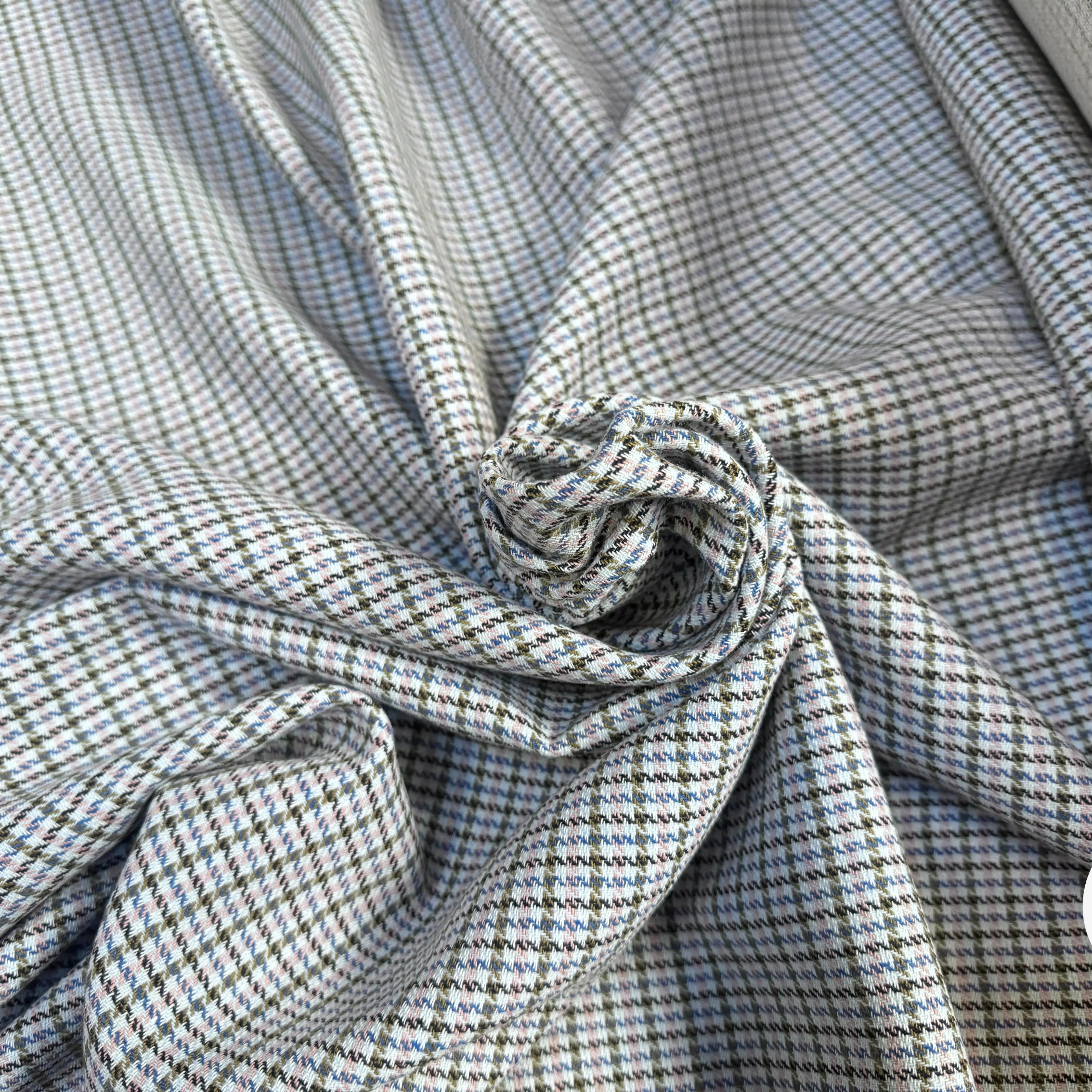 TOILE COTON BLANC ROSE ET BLEU - My Little Coupon