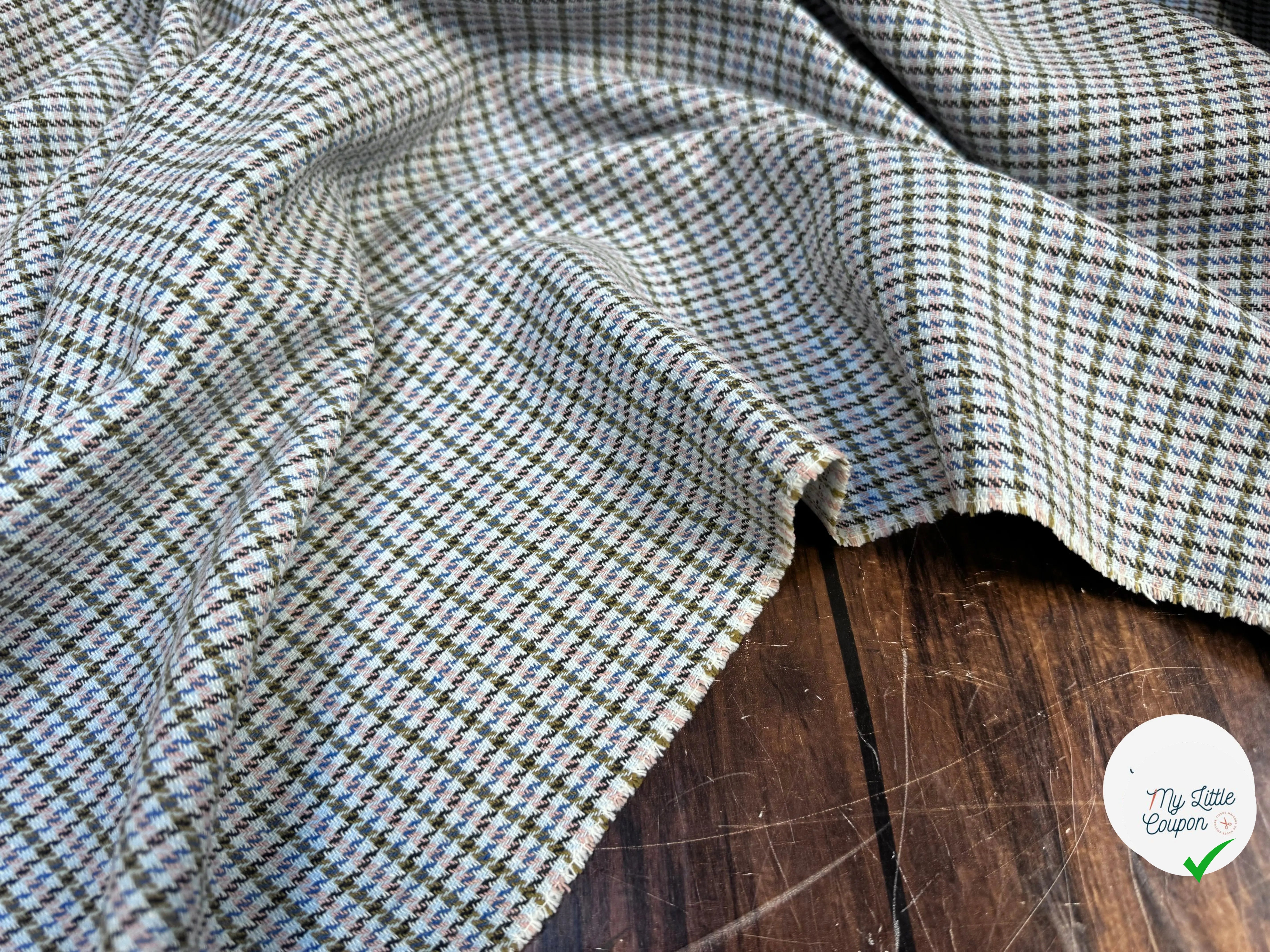 TOILE COTON BLANC ROSE ET BLEU - My Little Coupon