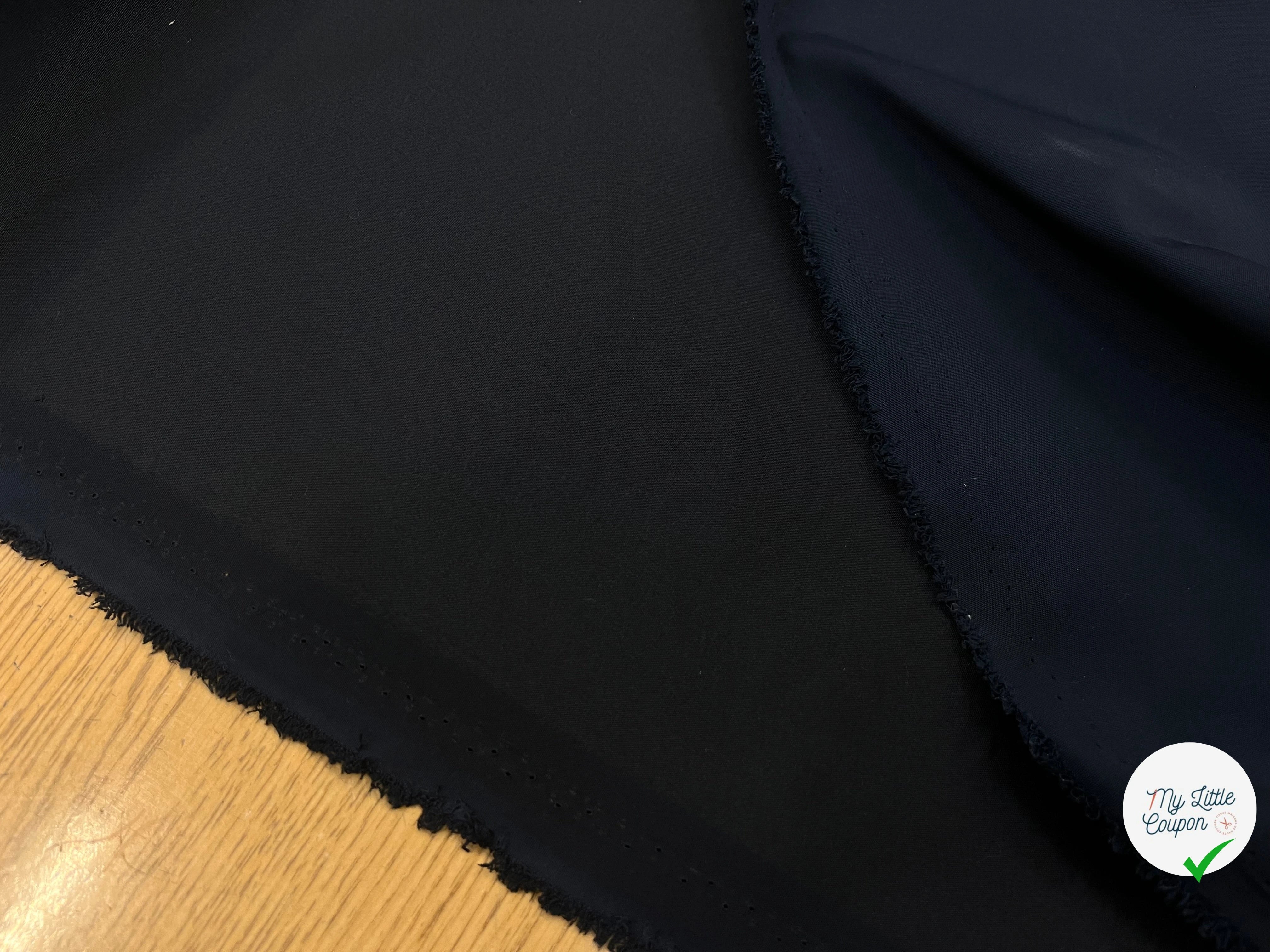 TOILE TECHNIQUE CRAQUANTE DOUBLE FACE MARINE ET BLEU NUIT - My Little Coupon