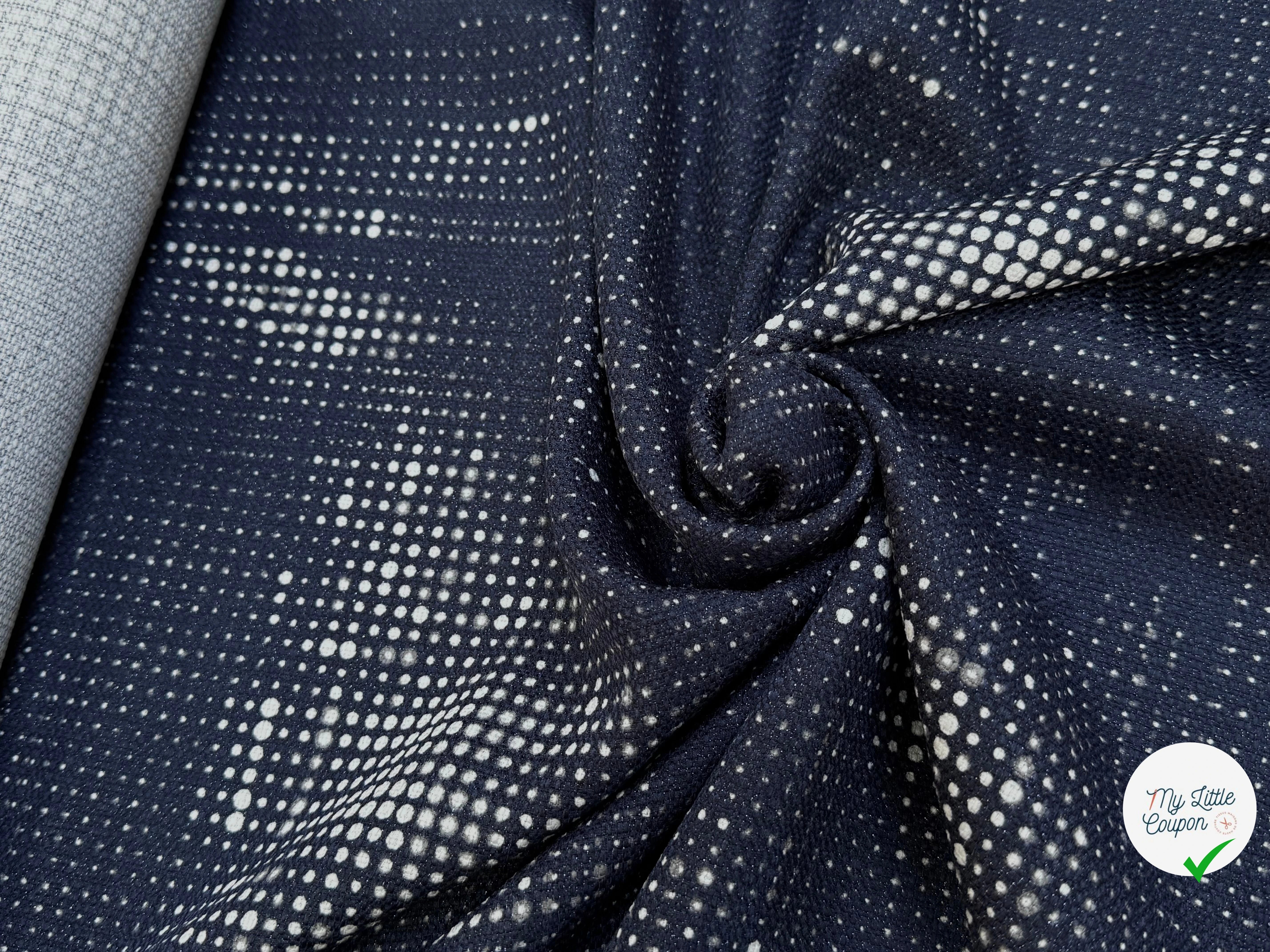 TOILE TISSÉE FOND MARINE SOUPLE - My Little Coupon