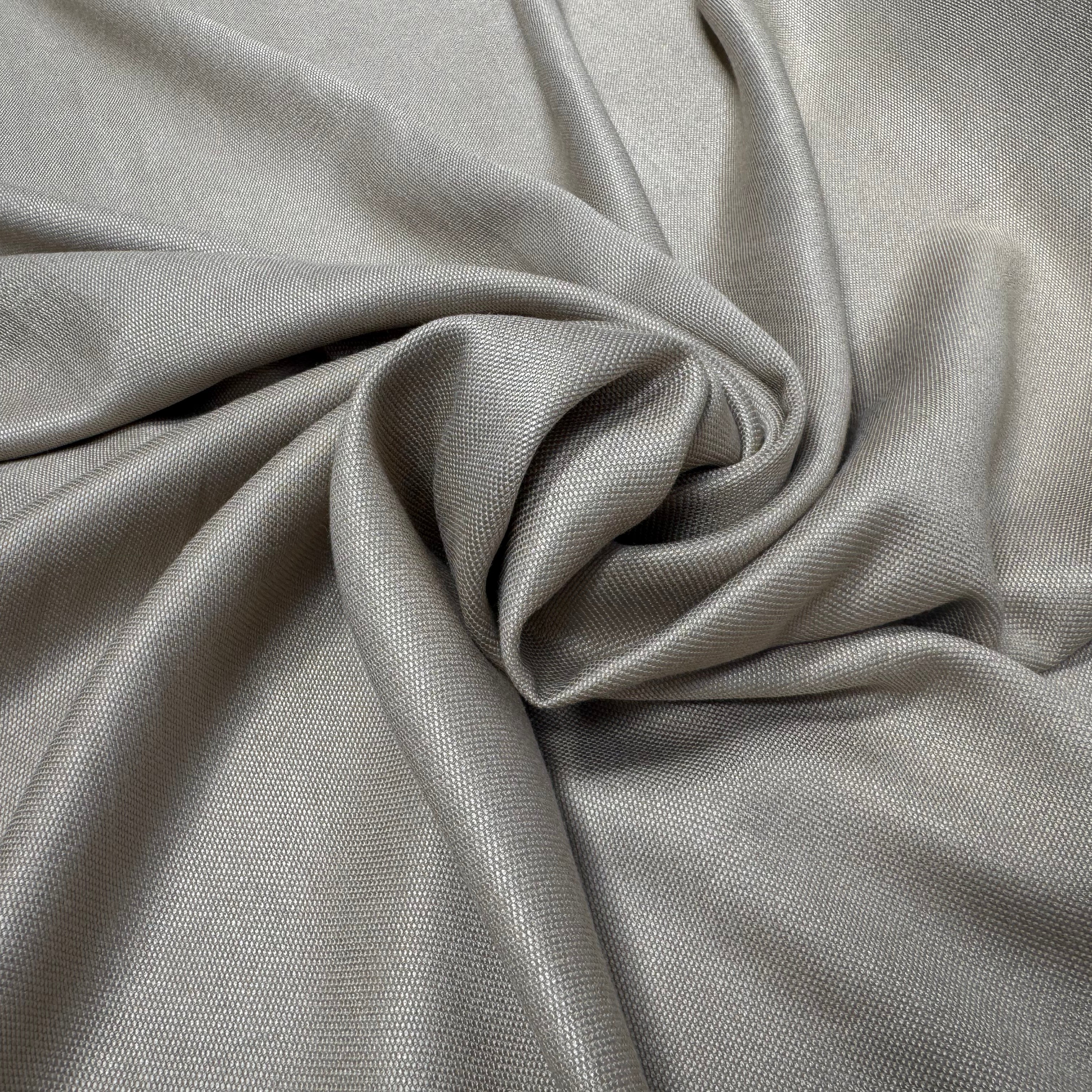 TOILE VISCOSE COTON LOURDE SATINÉE ARMURÉE UNI COULEUR NATRUEL - My Little Coupon