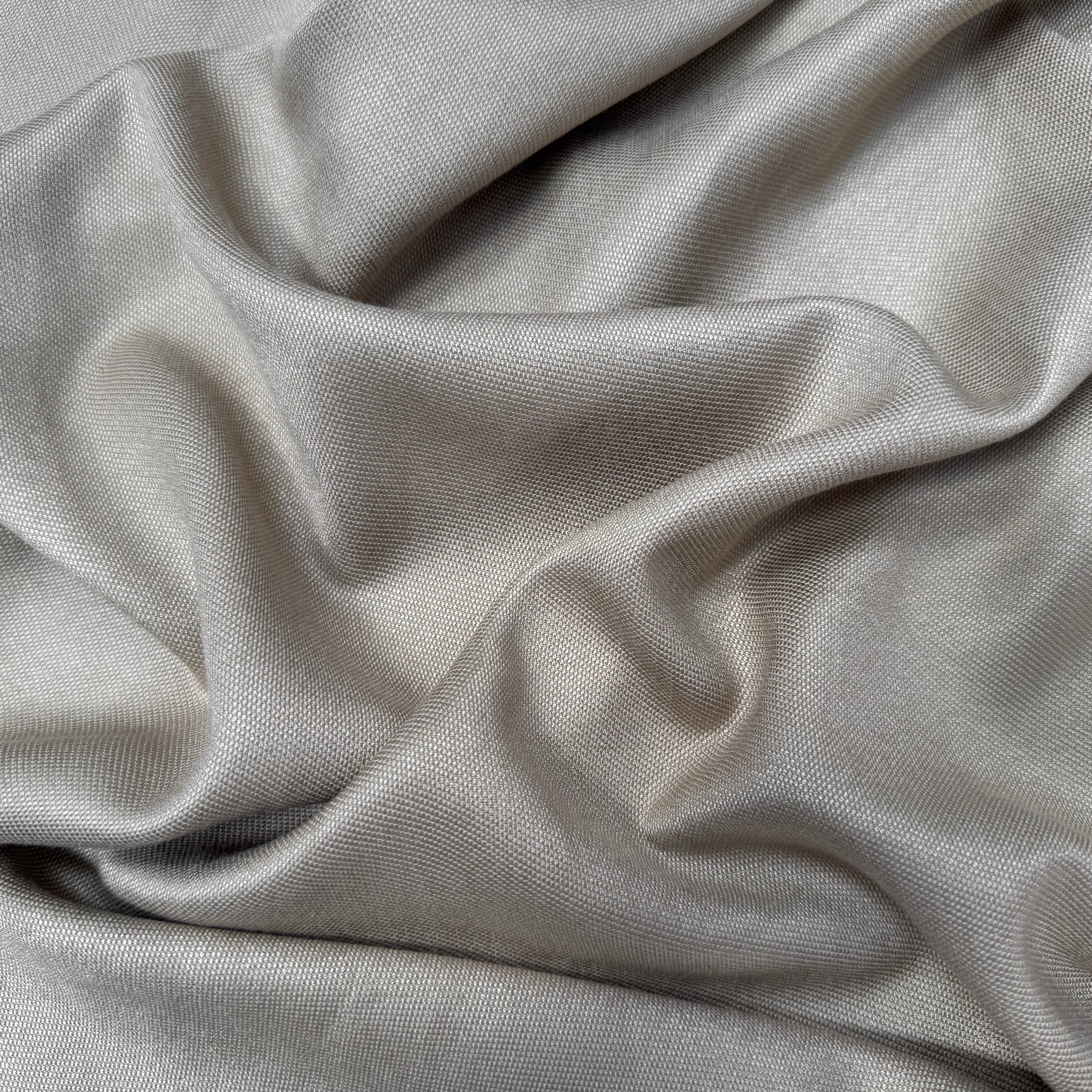 TOILE VISCOSE COTON LOURDE SATINÉE ARMURÉE UNI COULEUR NATRUEL - My Little Coupon