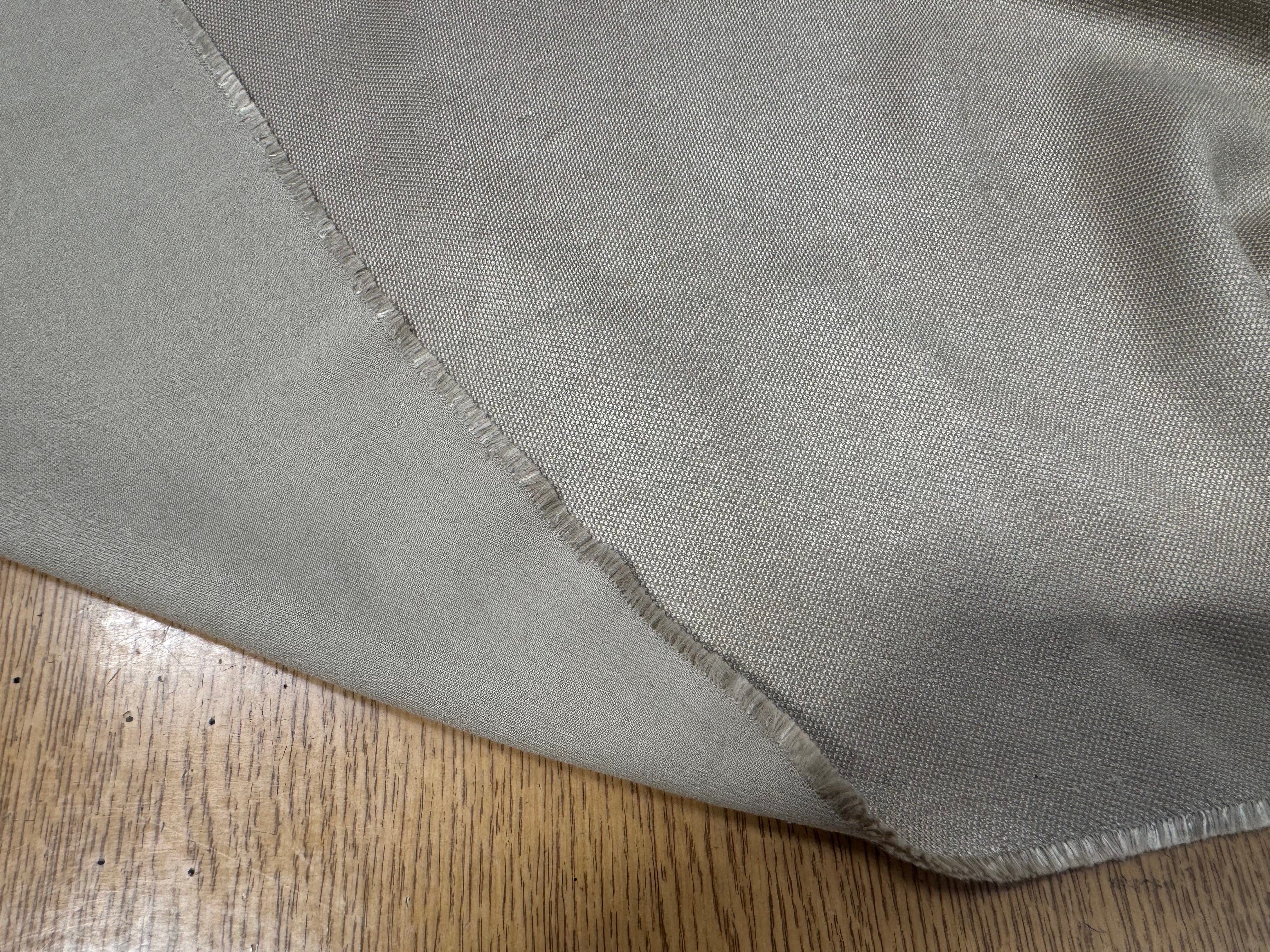 TOILE VISCOSE COTON LOURDE SATINÉE ARMURÉE UNI COULEUR NATRUEL - My Little Coupon