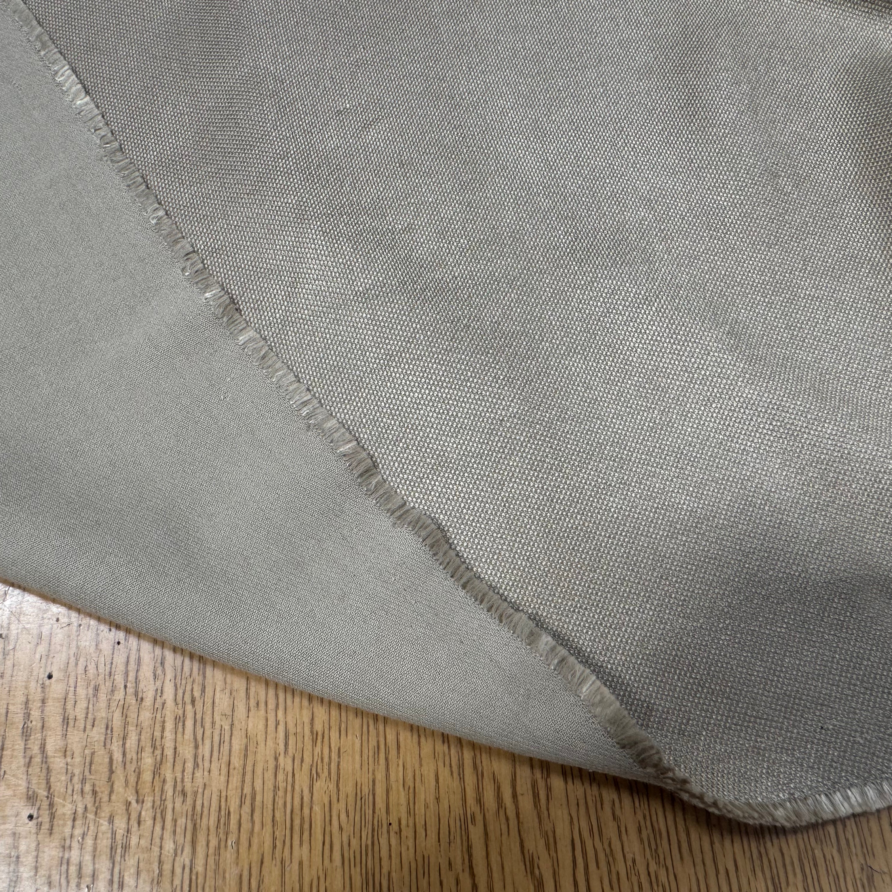 TOILE VISCOSE COTON LOURDE SATINÉE ARMURÉE UNI COULEUR NATRUEL - My Little Coupon