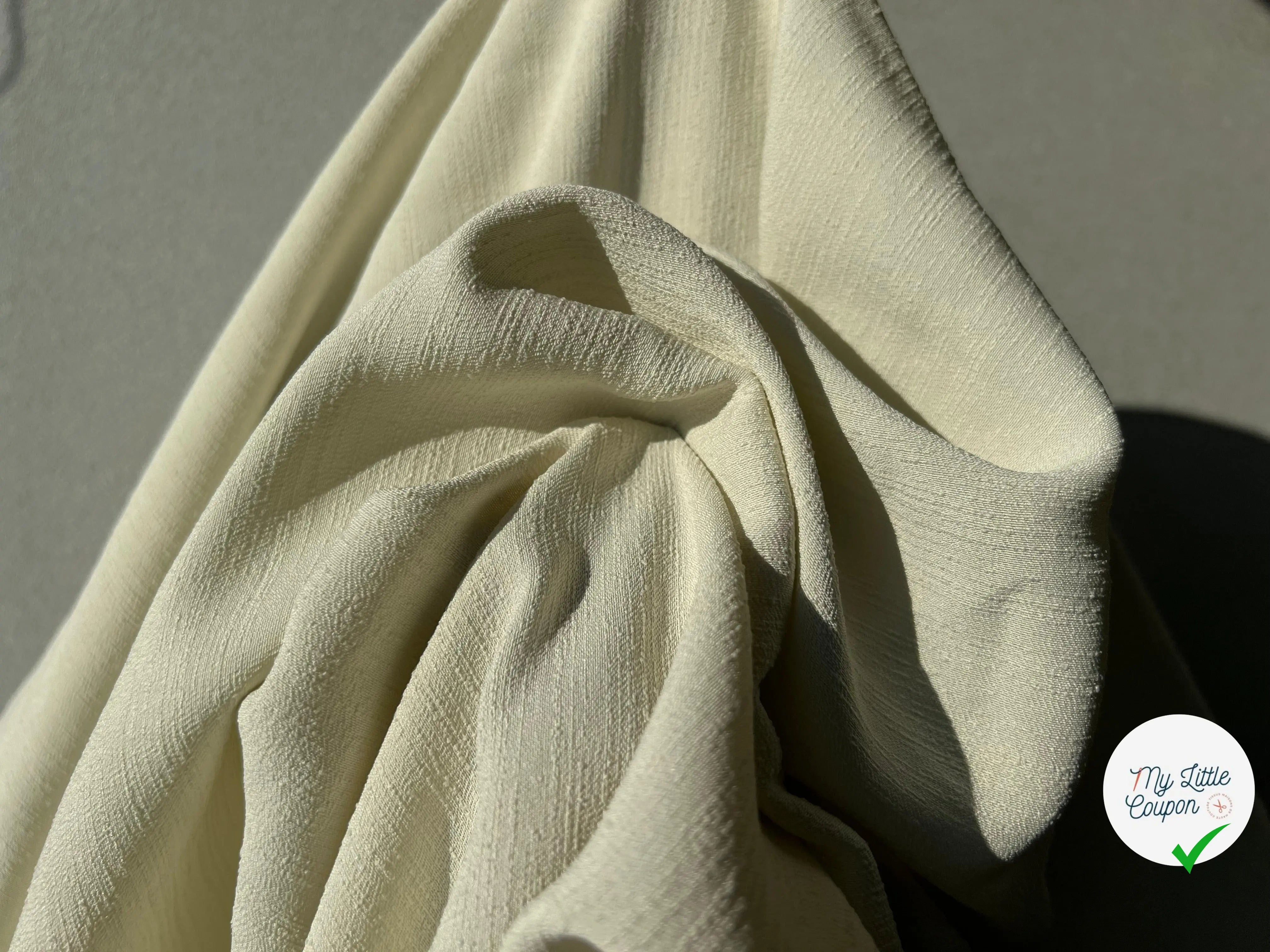 TOILE VISCOSE CRÈME MI PEAU D'ANGE / MI SHANTUNG - My Little Coupon - tissu - coudre