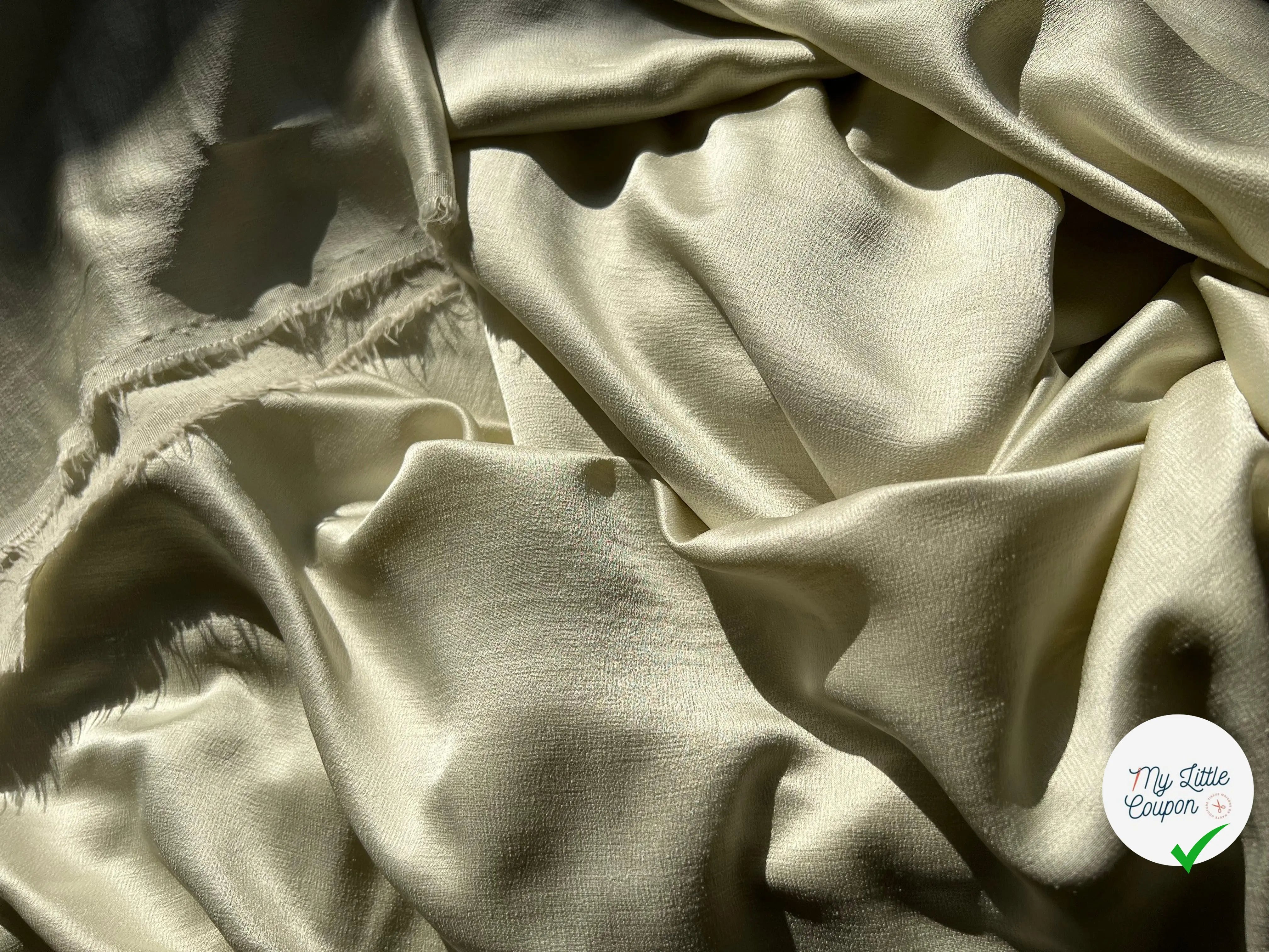 TOILE VISCOSE CRÈME MI PEAU D'ANGE / MI SHANTUNG - My Little Coupon - tissu - coudre