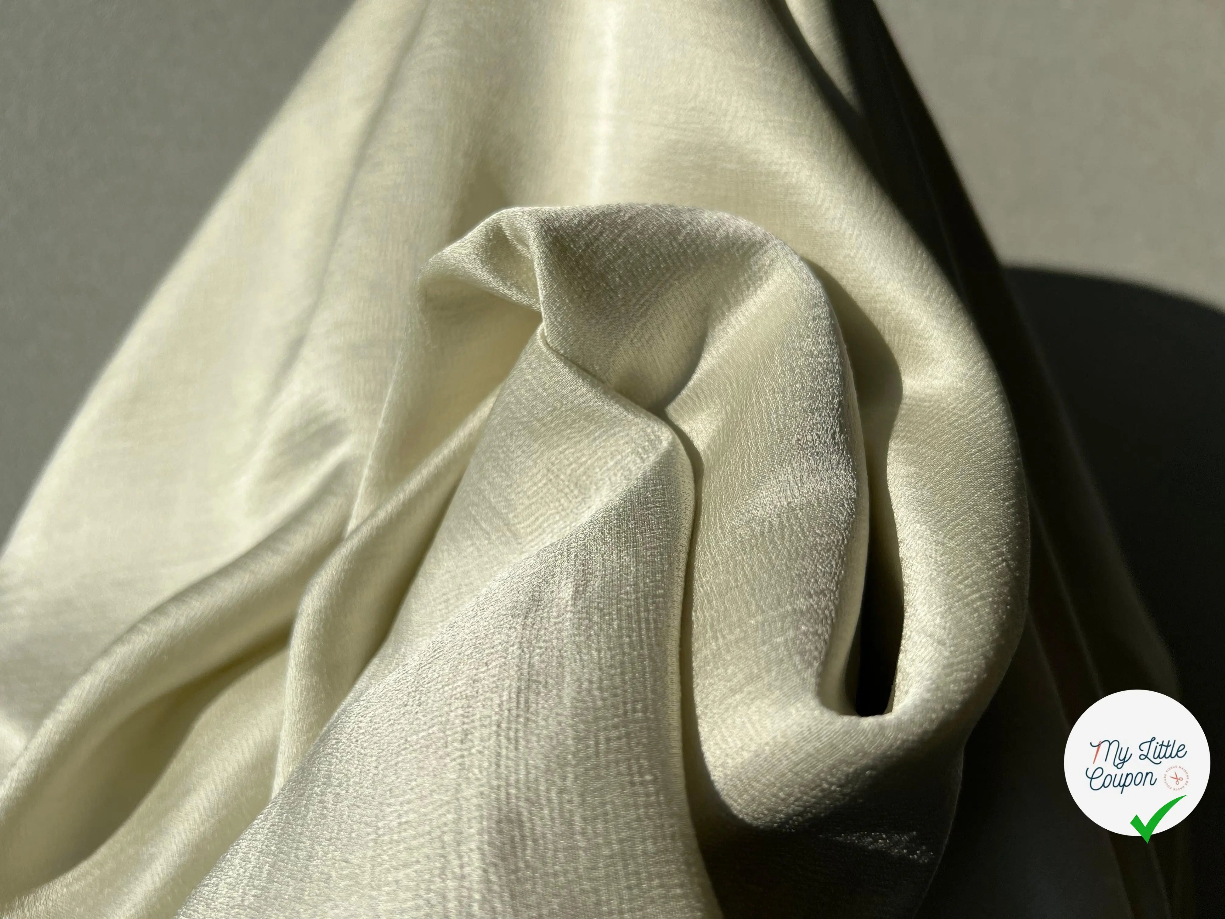 TOILE VISCOSE CRÈME MI PEAU D'ANGE / MI SHANTUNG - My Little Coupon - tissu - coudre