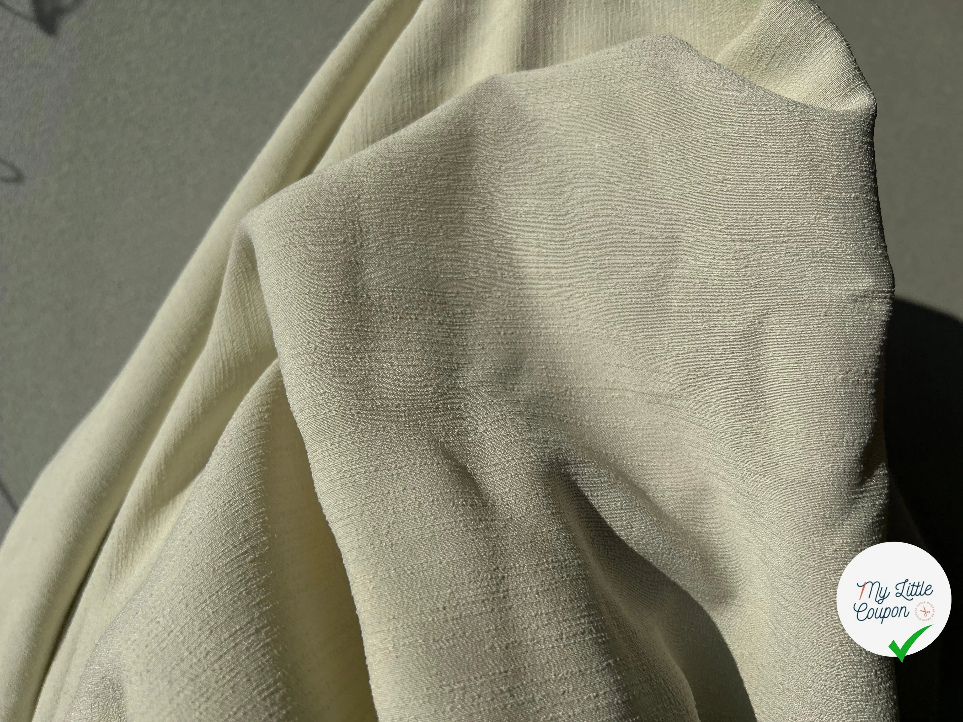 TOILE VISCOSE CRÈME MI PEAU D'ANGE / MI SHANTUNG - My Little Coupon - tissu - coudre