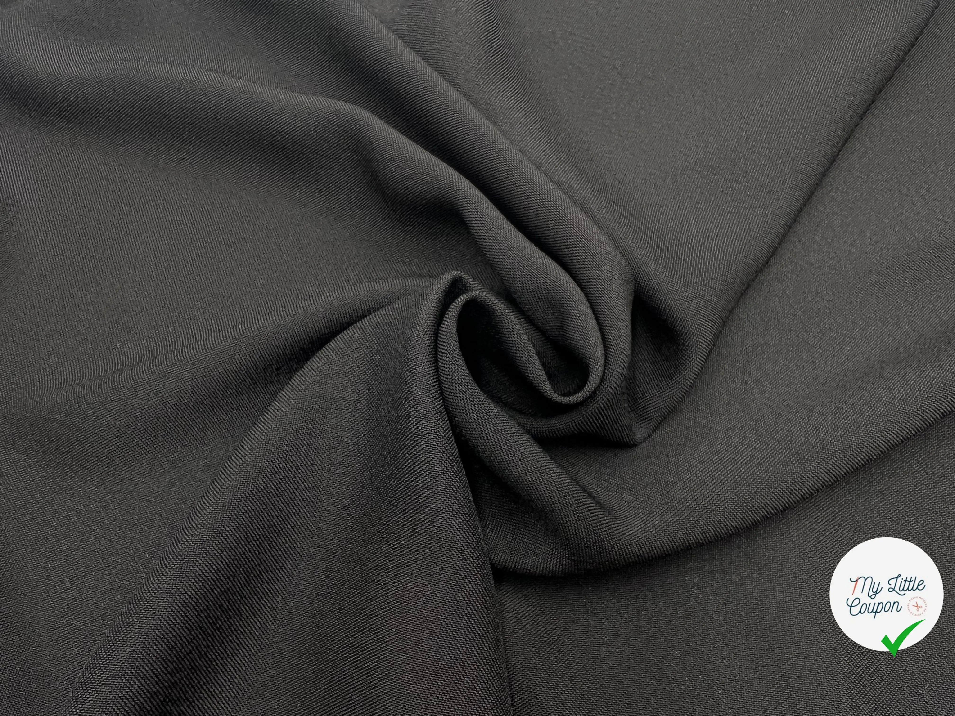 TOILE VISCOSE NOIRE BELLE TENUE - My Little Coupon - tissu - coudre