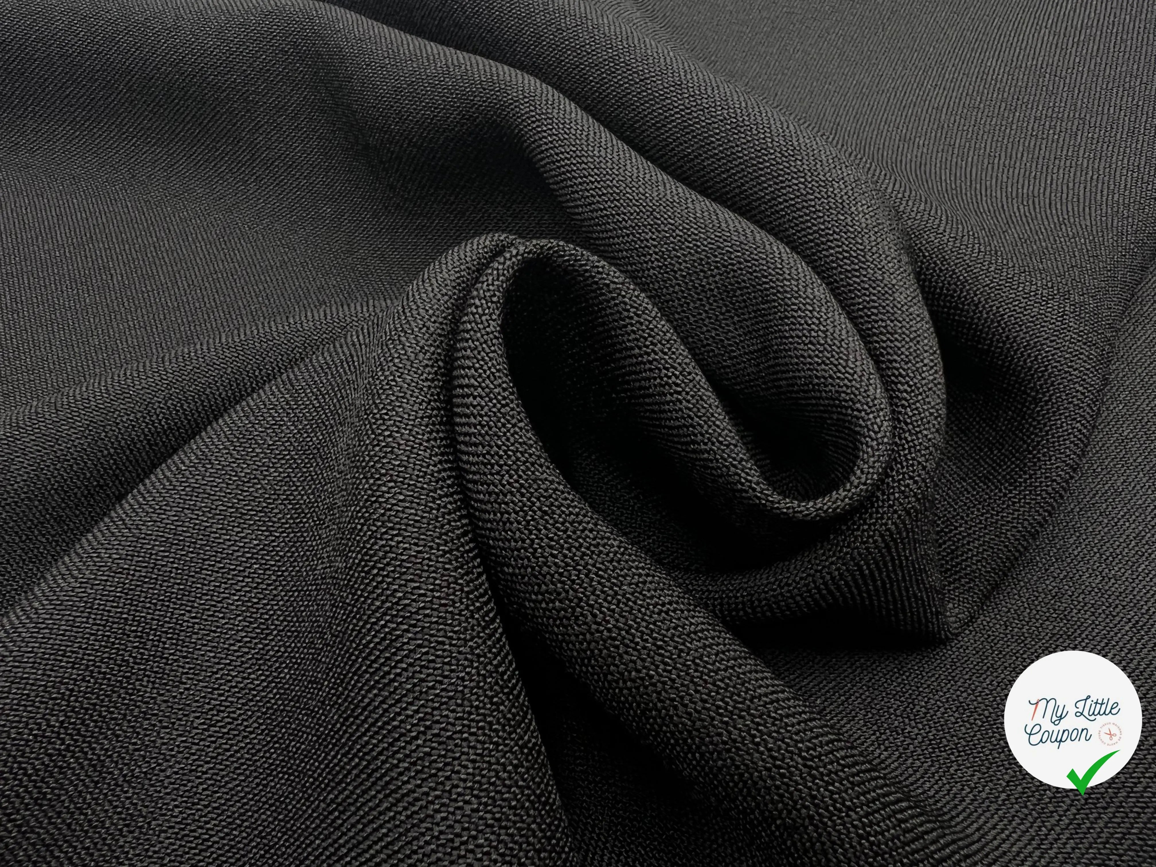 TOILE VISCOSE NOIRE BELLE TENUE - My Little Coupon - tissu - coudre