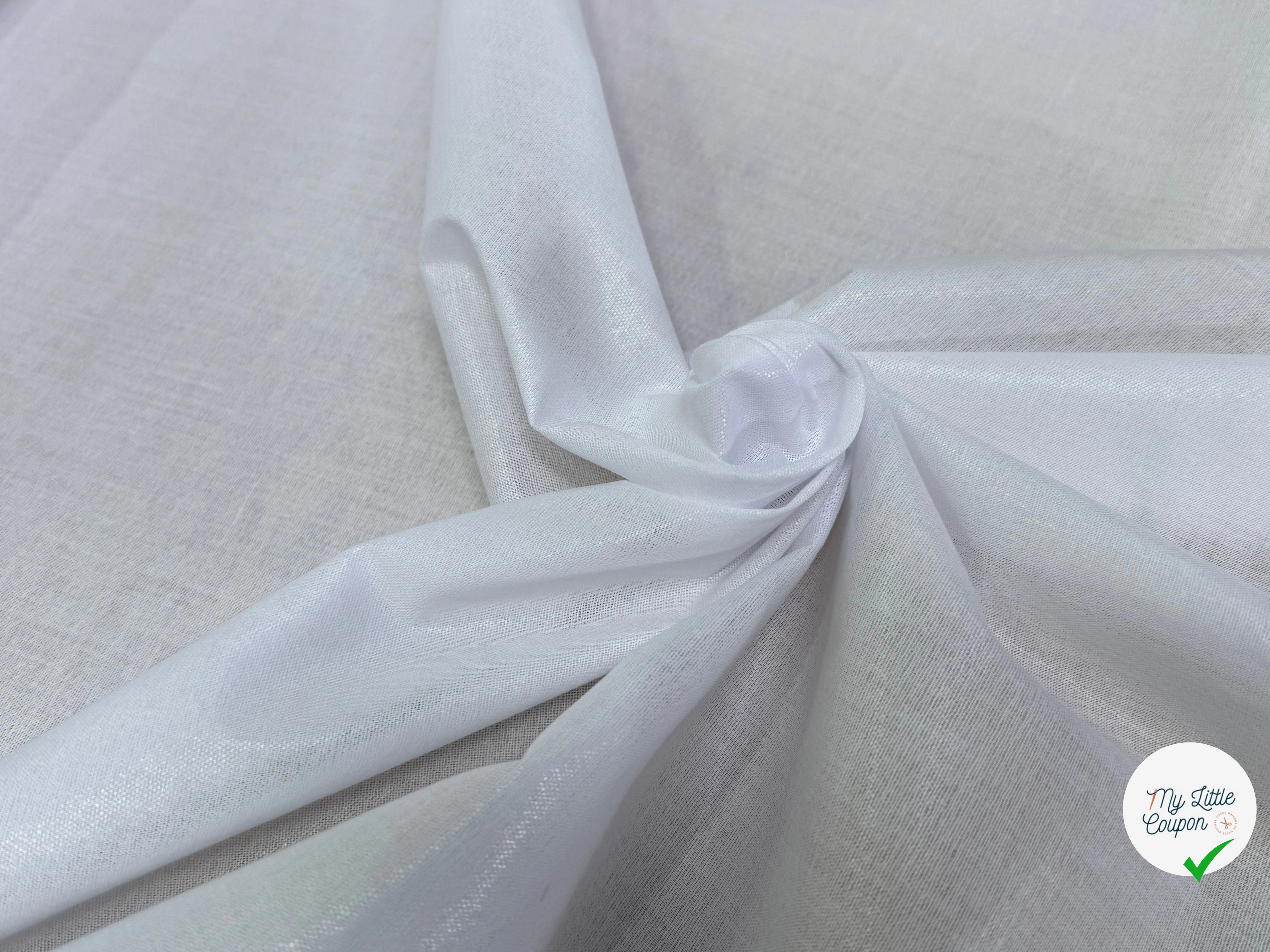 TRIPLURE THERMOCOLLANT COTON 90 DE LAIZE BLANC OPTIQUE - My Little Coupon