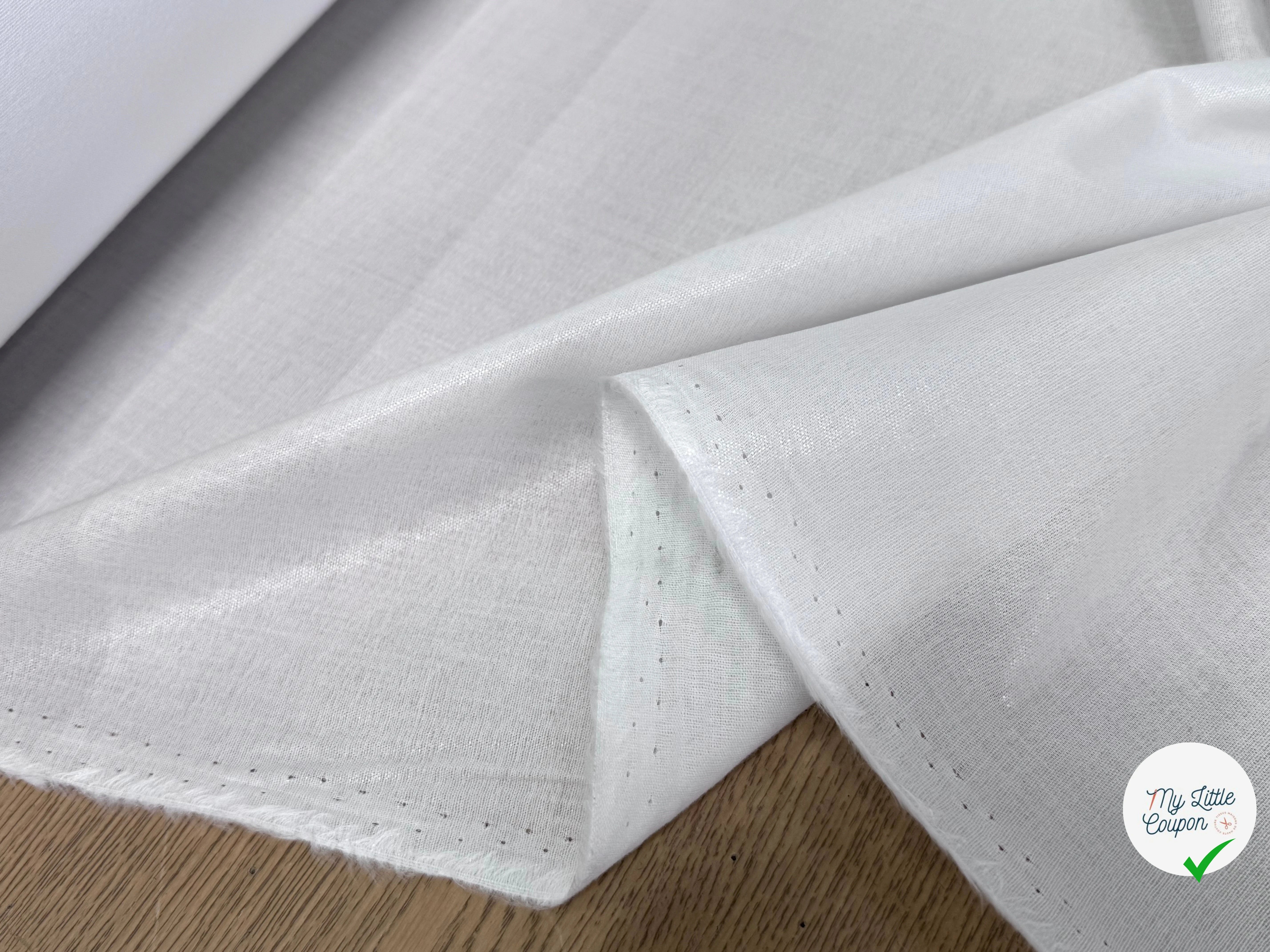 TRIPLURE THERMOCOLLANT COTON 90 DE LAIZE BLANC OPTIQUE - My Little Coupon