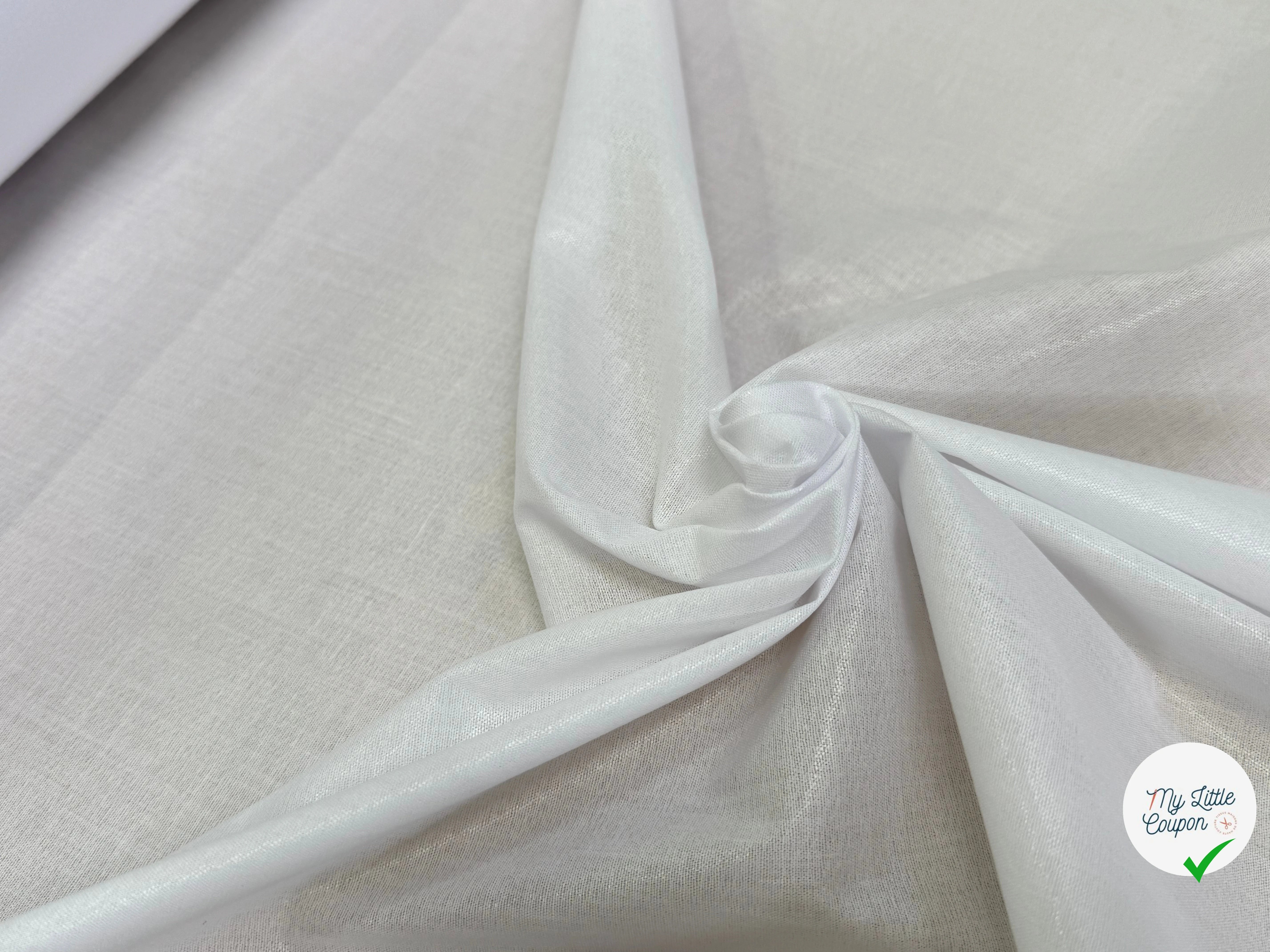 TRIPLURE THERMOCOLLANT COTON 90 DE LAIZE BLANC OPTIQUE - My Little Coupon