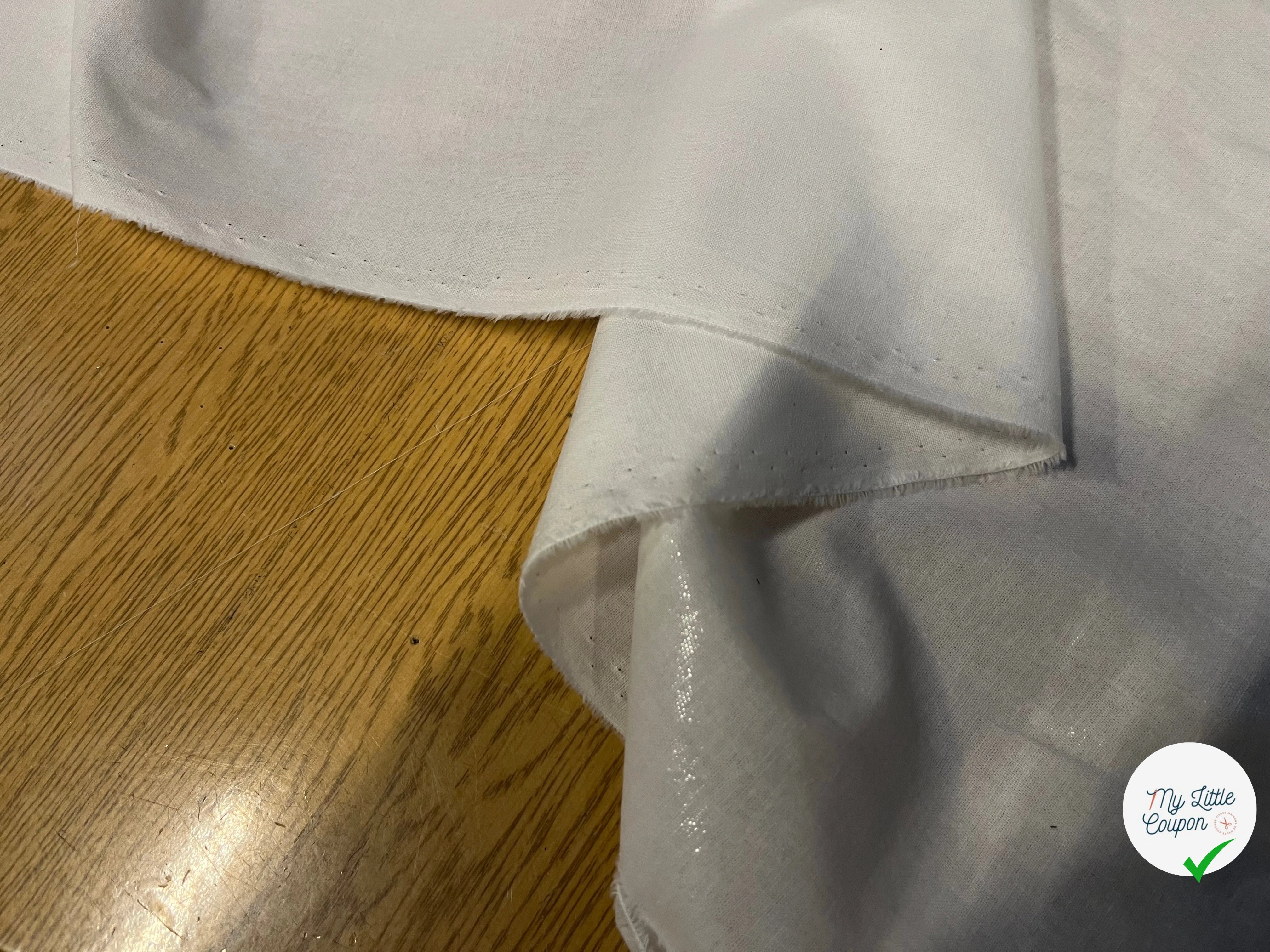 TRIPLURE THERMOCOLLANT TISSÉ BLANC ENDROIT SATINÉ - My Little Coupon