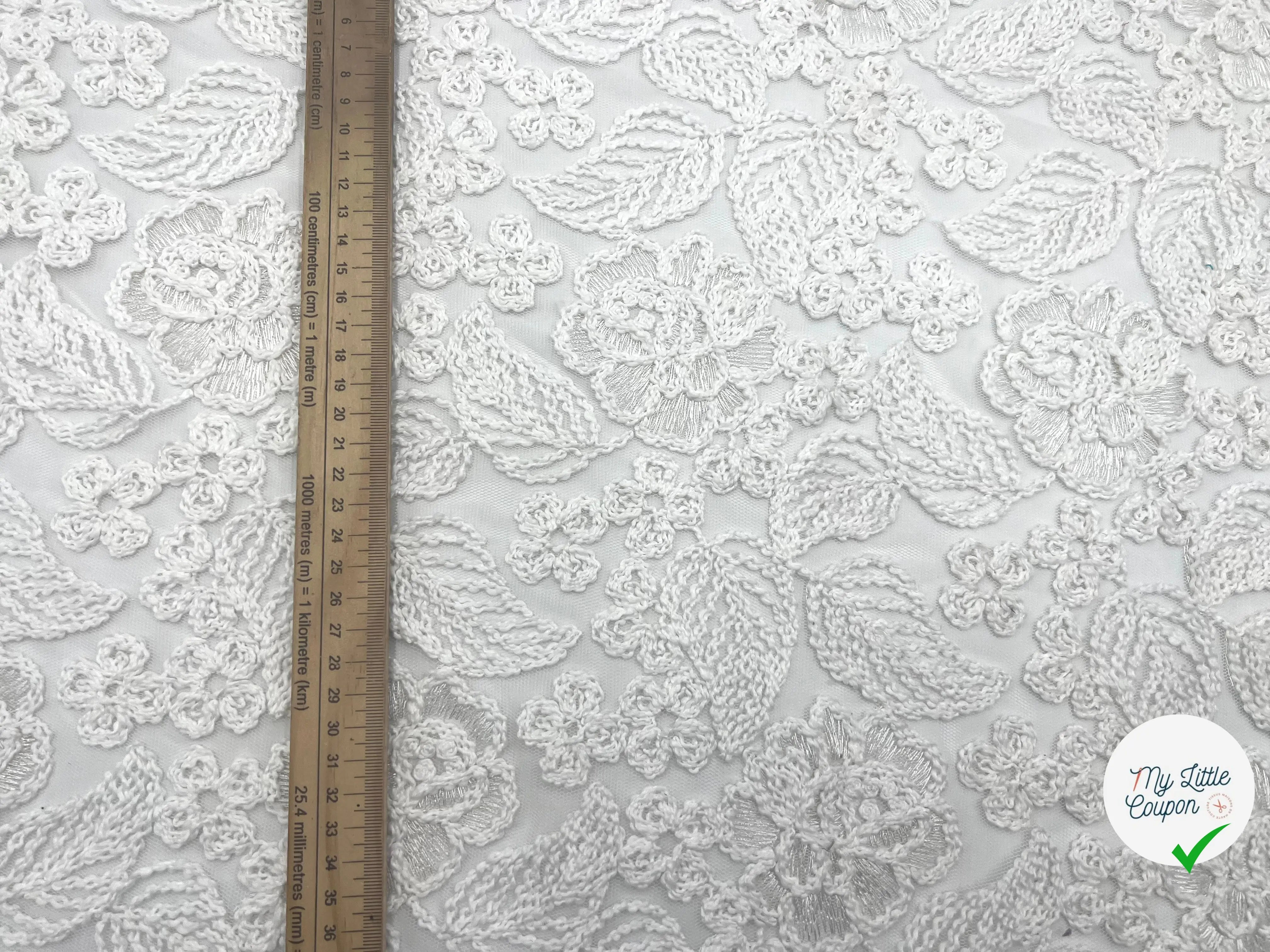 TULLE BRODÉ FLEURS SUBLIMES - My Little Coupon - tissu - coudre