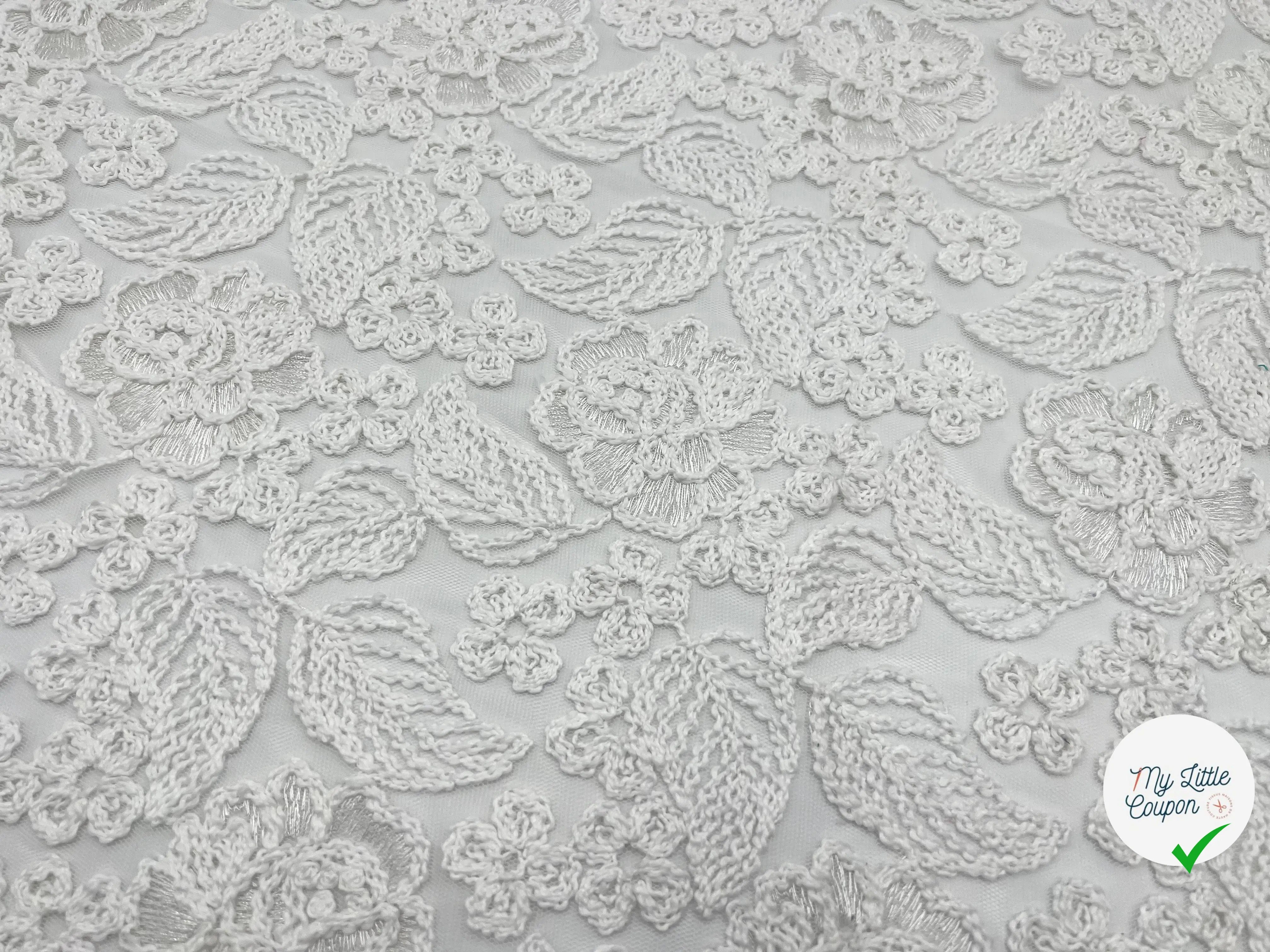 TULLE BRODÉ FLEURS SUBLIMES - My Little Coupon - tissu - coudre