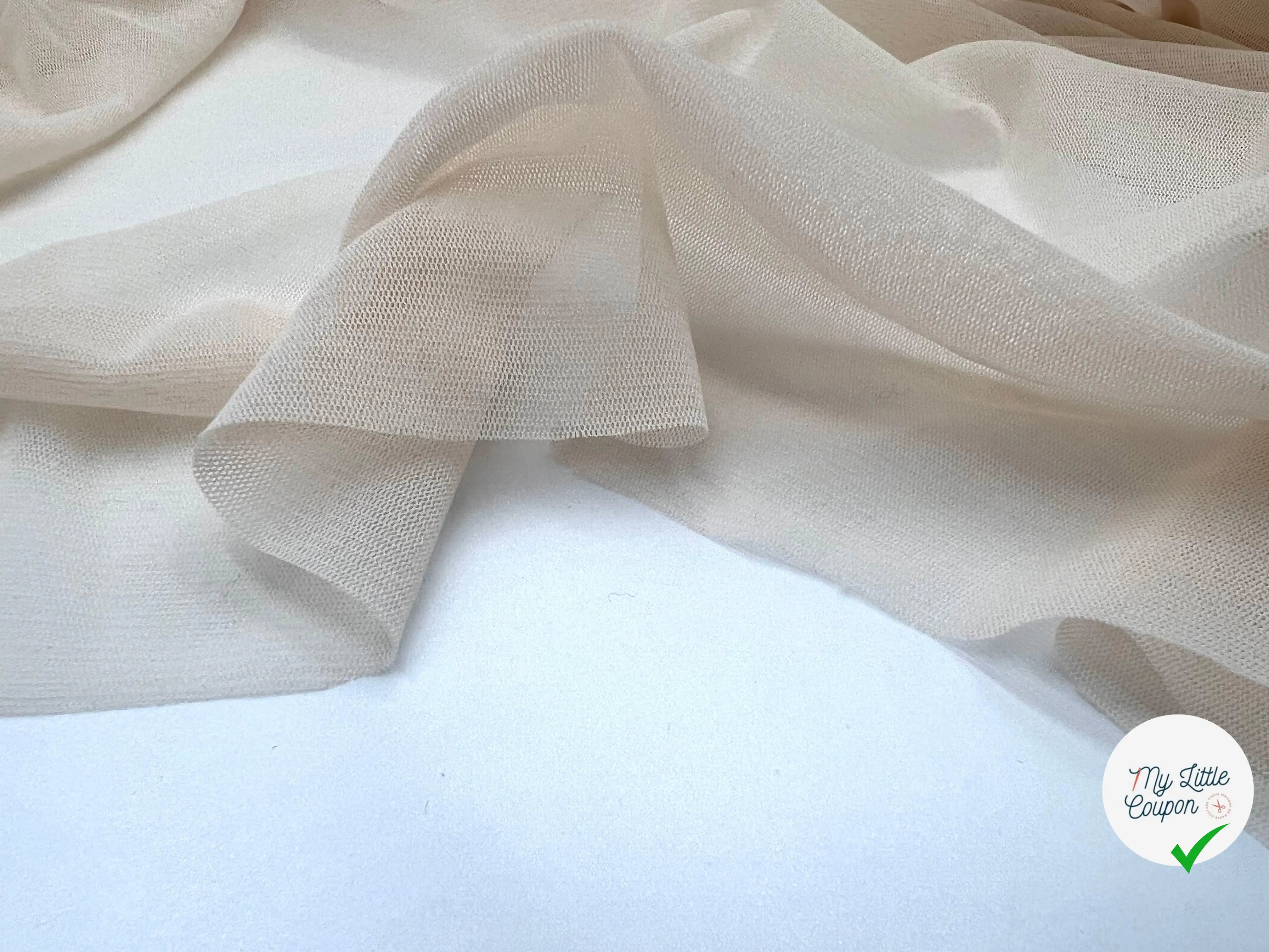 TULLE JERSEY SAUMON - My Little Coupon - tissu - coudre