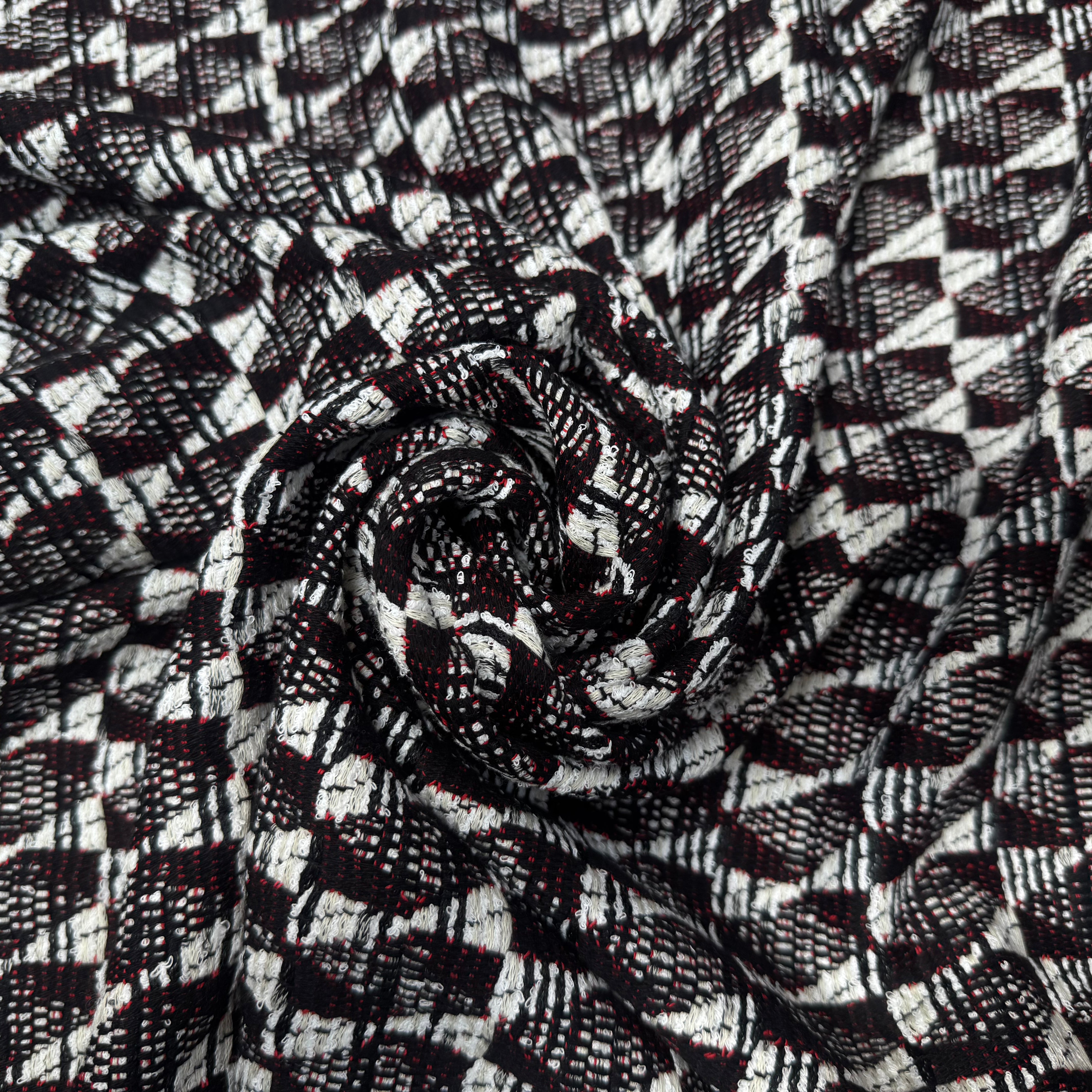 TWEED 100% COTON FORMES GEOMETRIQUES - My Little Coupon