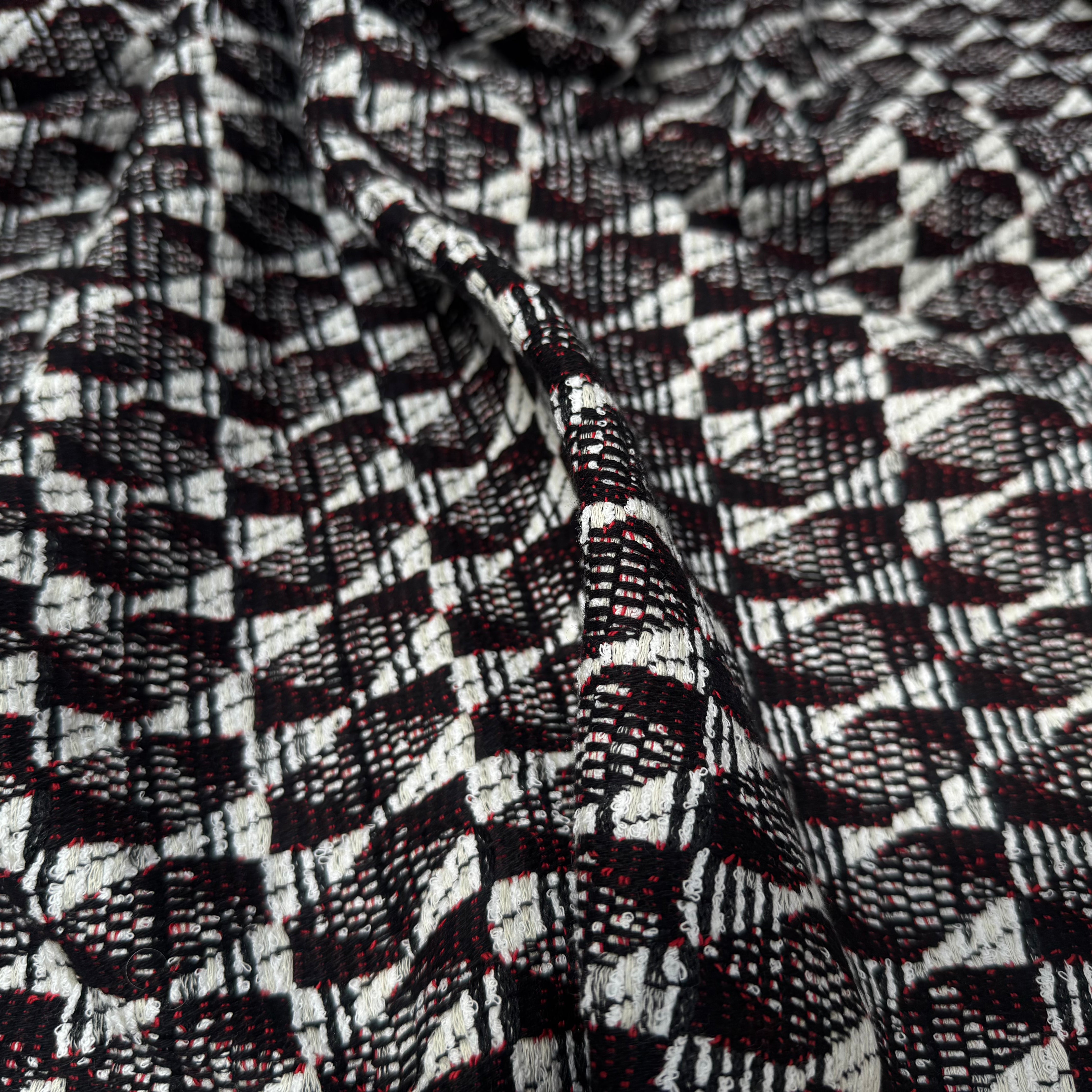 TWEED 100% COTON FORMES GEOMETRIQUES - My Little Coupon