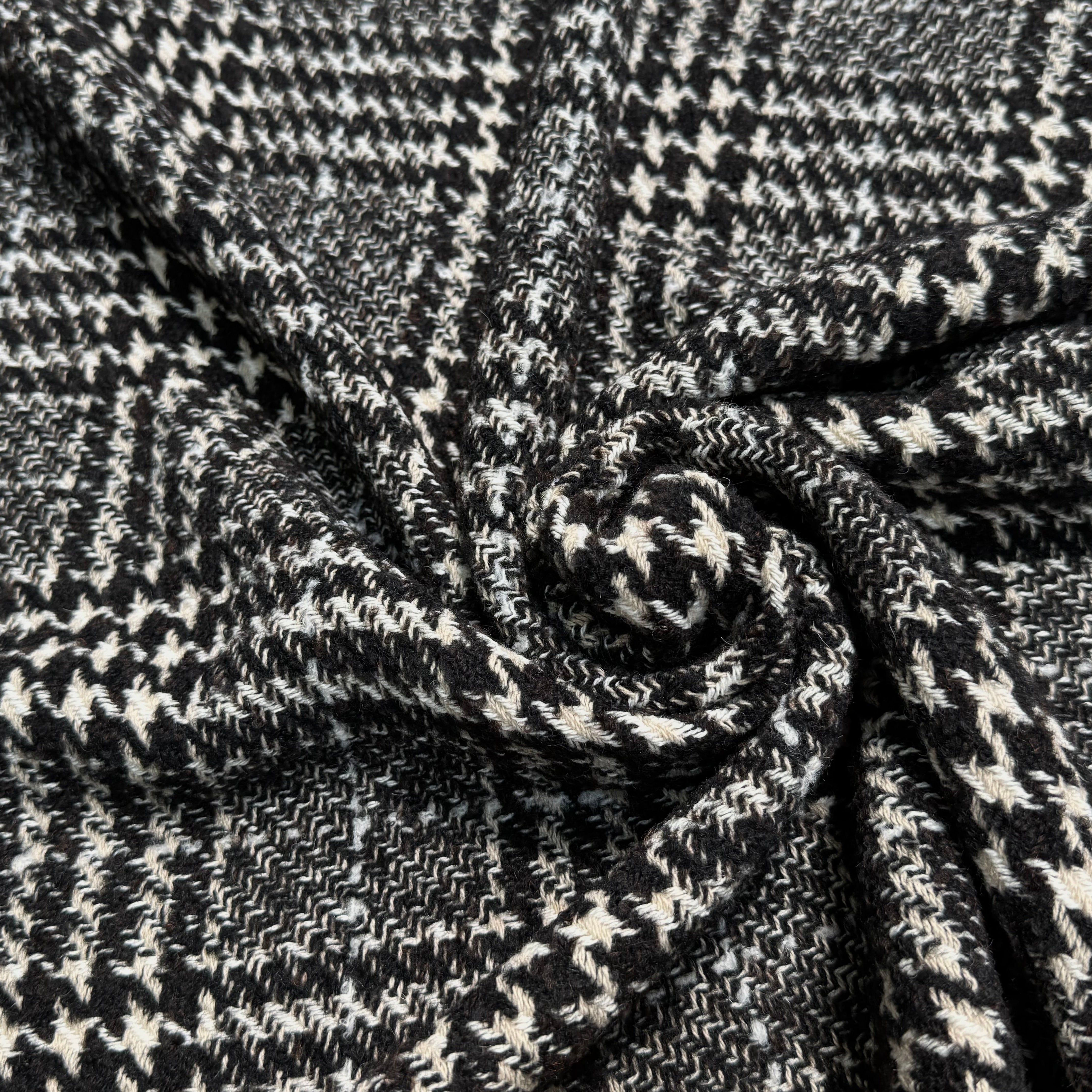 TWEED BLOUCLETTE TEXQUEBEC 25% LAINE NOIRBLANC PIED DE COQ - My Little Coupon