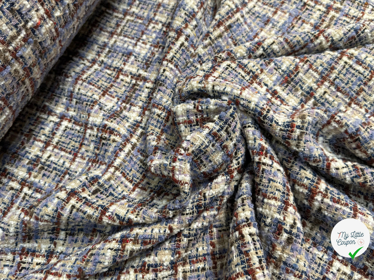TWEED BOUCLETTE 31% LAINE MULTICO FAITRIVIA - My Little Coupon