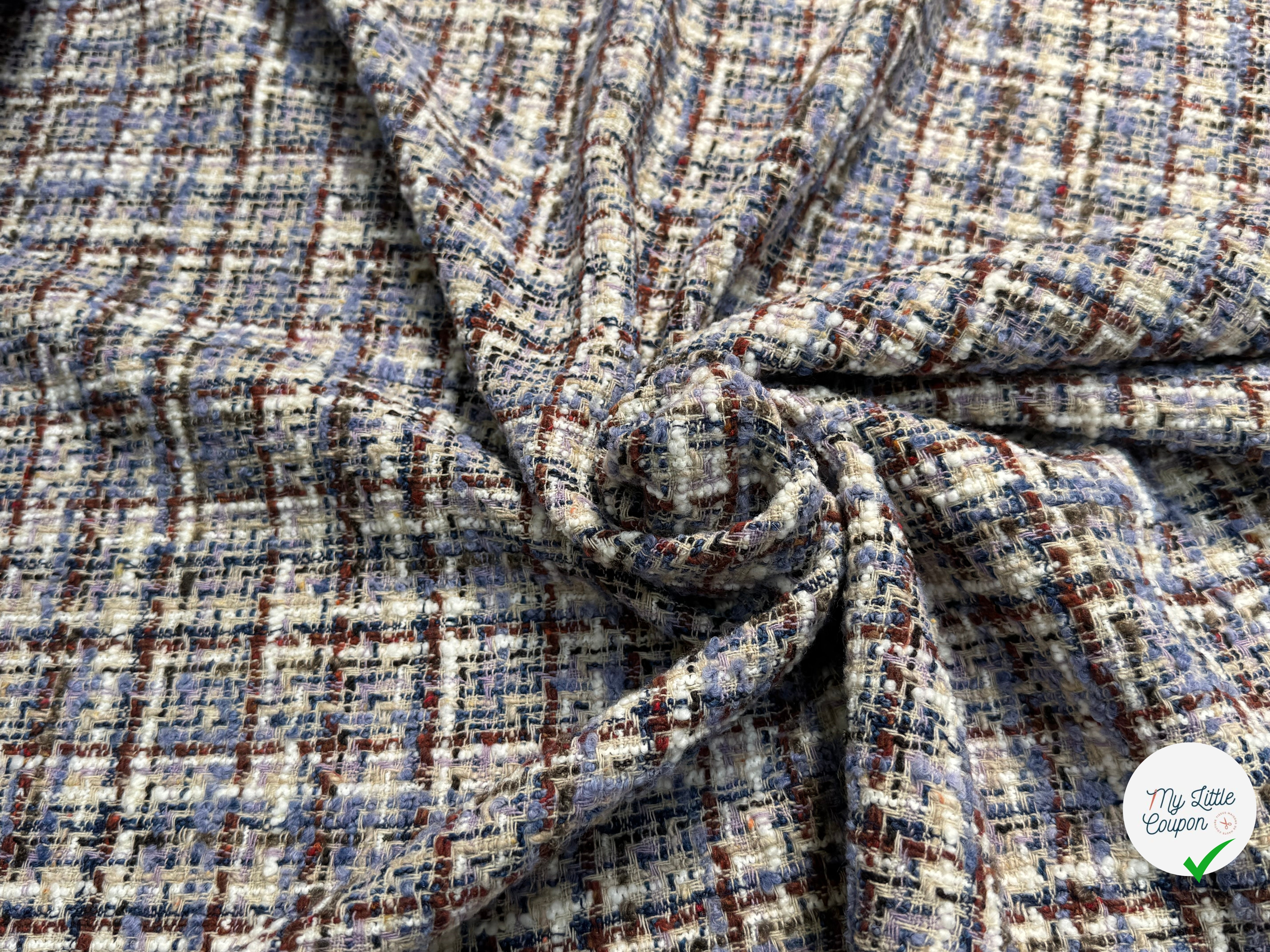 TWEED BOUCLETTE 31% LAINE MULTICO FAITRIVIA - My Little Coupon