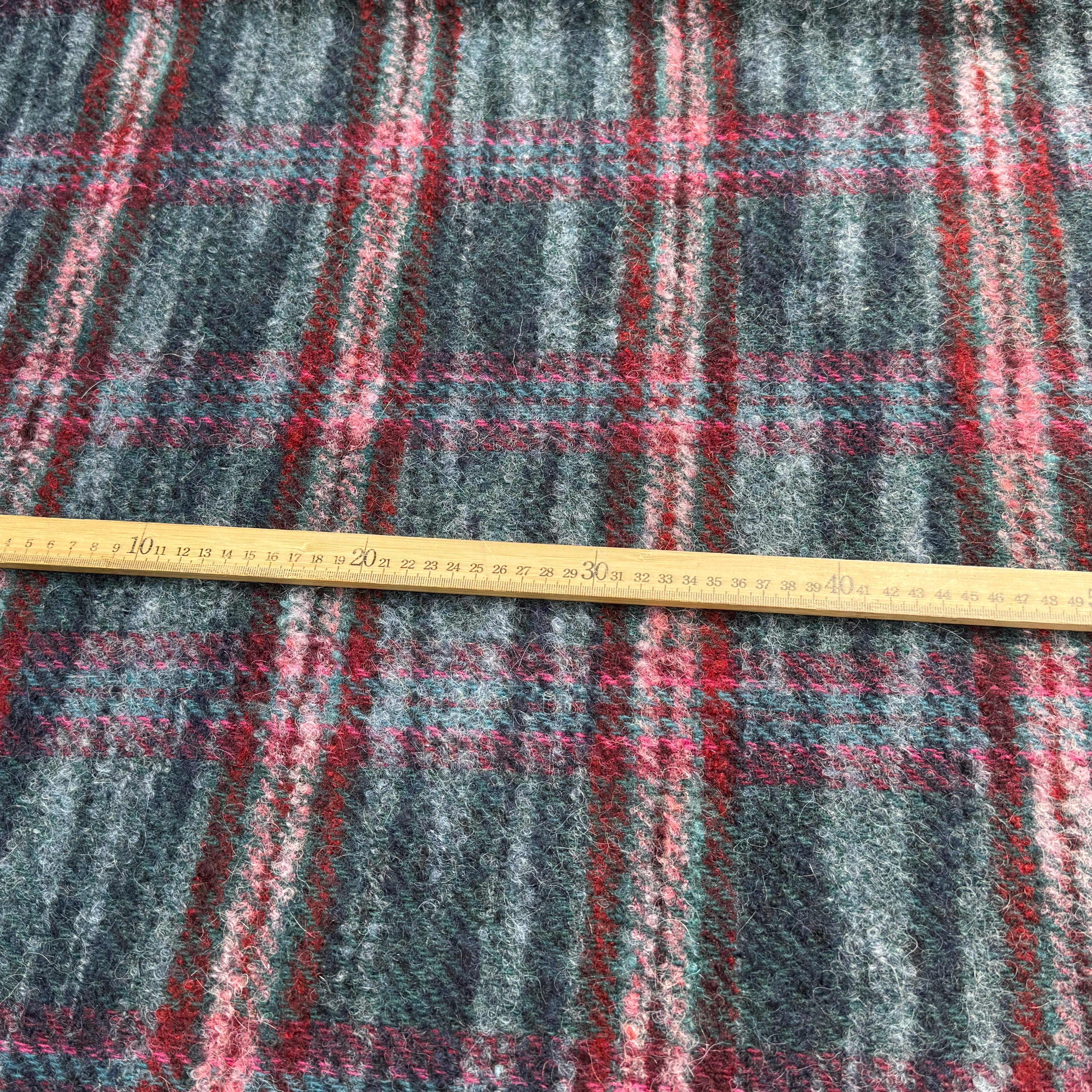 TWEED BOUCLETTE 56% LAINE BLEU À CARREAUX GIOVIXEN - My Little Coupon