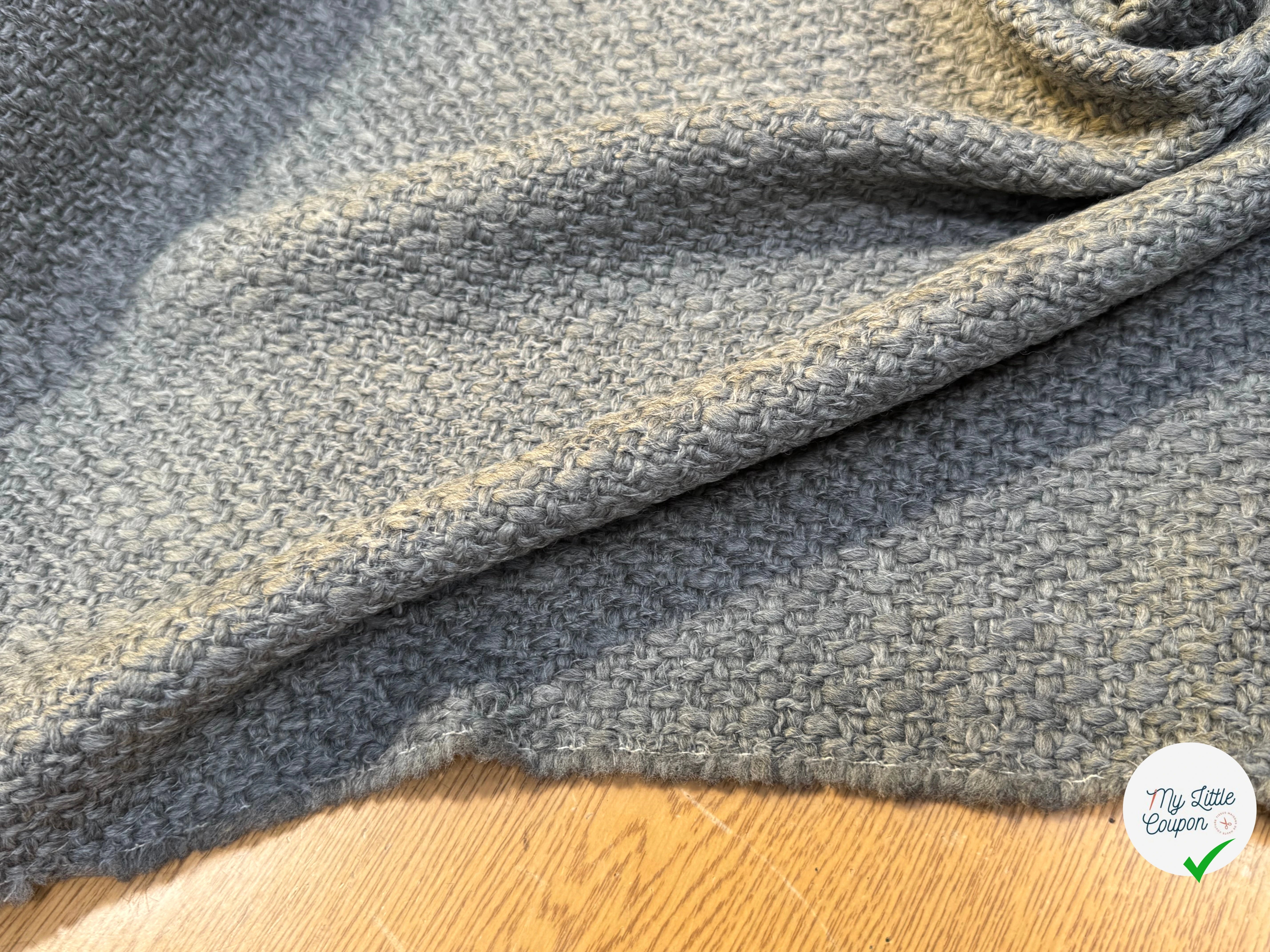 TWEED BOUCLETTE DE LAINE GRIS ULTRA BEAU - My Little Coupon