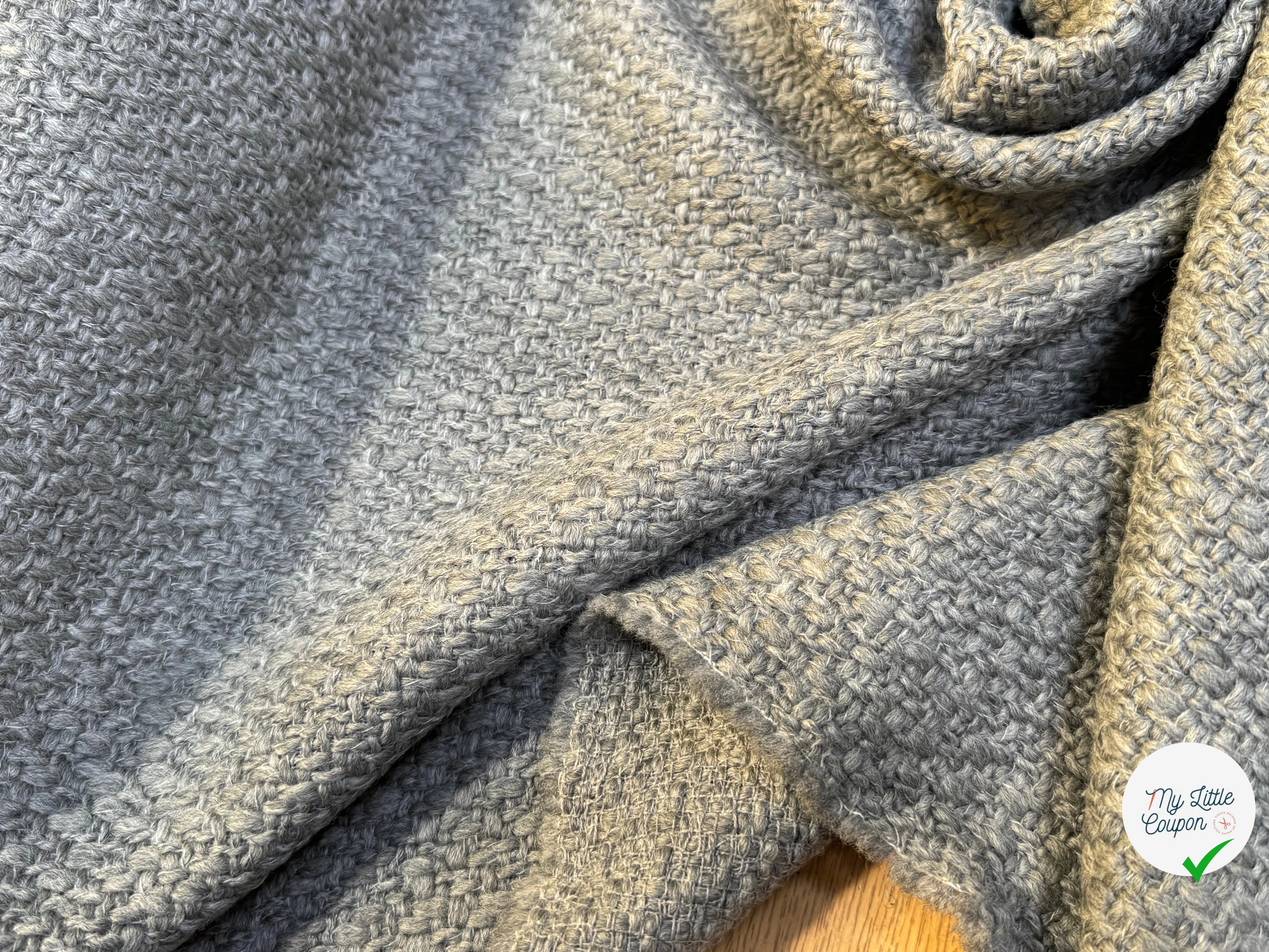 TWEED BOUCLETTE DE LAINE GRIS ULTRA BEAU - My Little Coupon