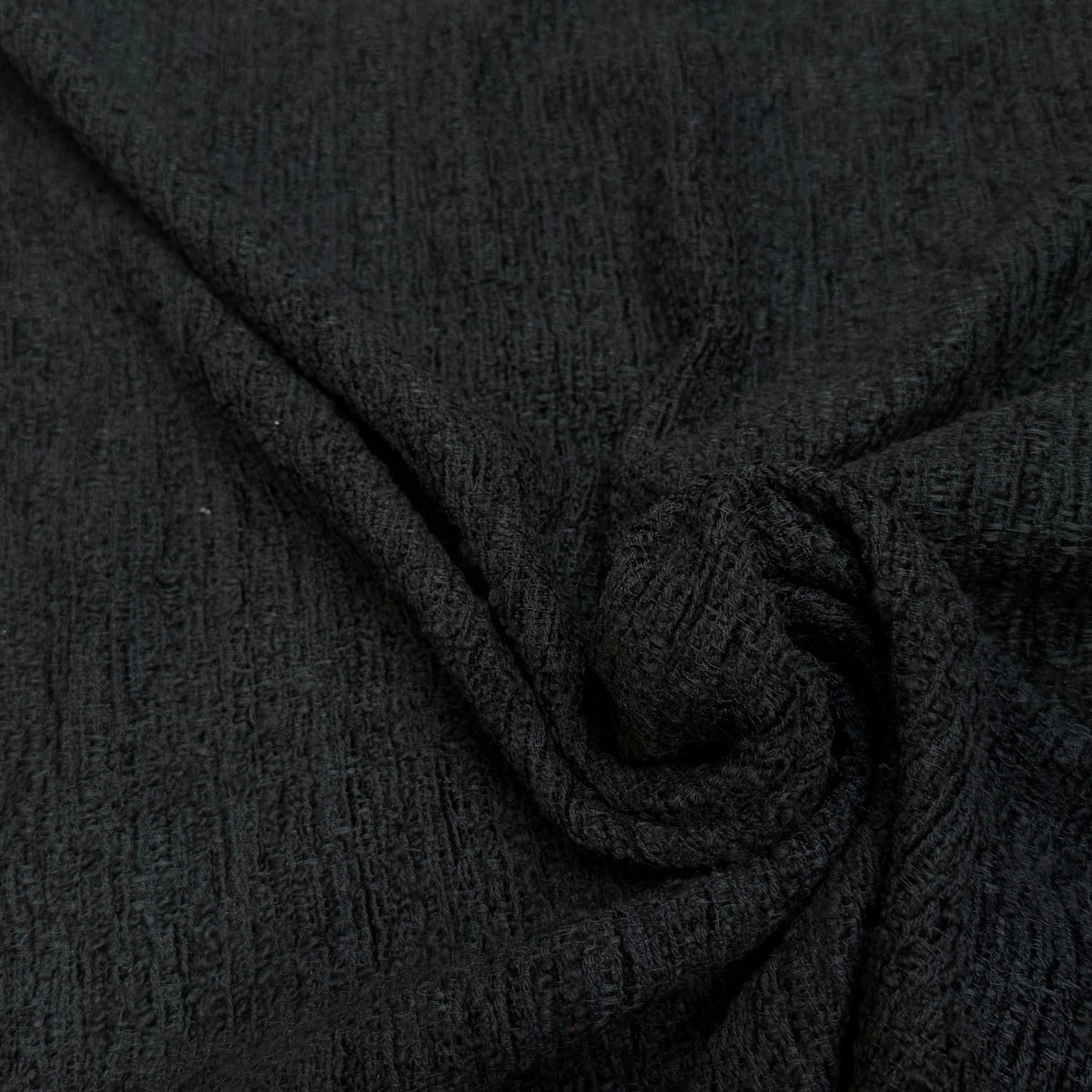 TWEED BOUCLETTE DE LAINE NOIR 80% LAINE CHIC - My Little Coupon