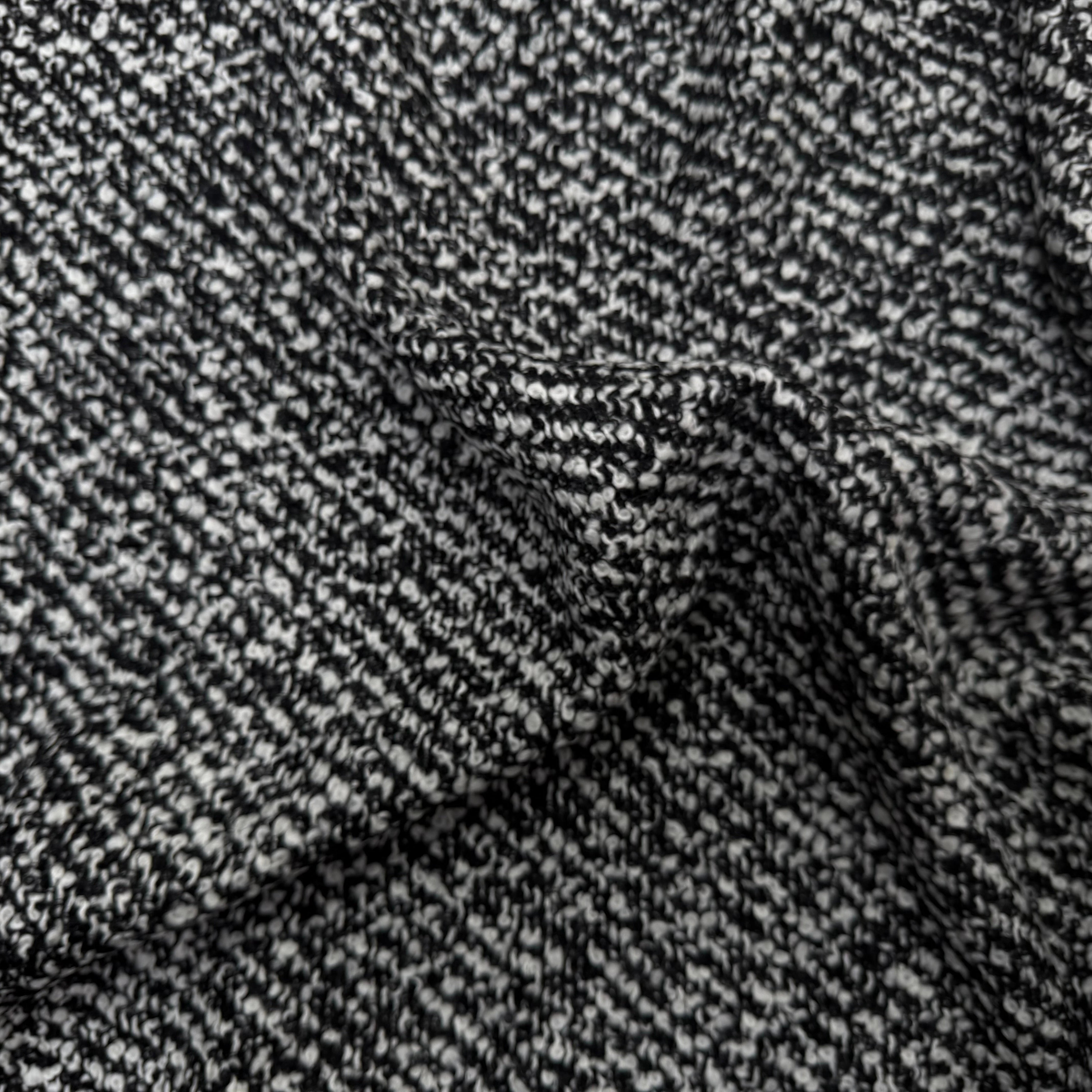 TWEED BOUCLETTE NOIR ET BLANC LAINE JAPON - My Little Coupon