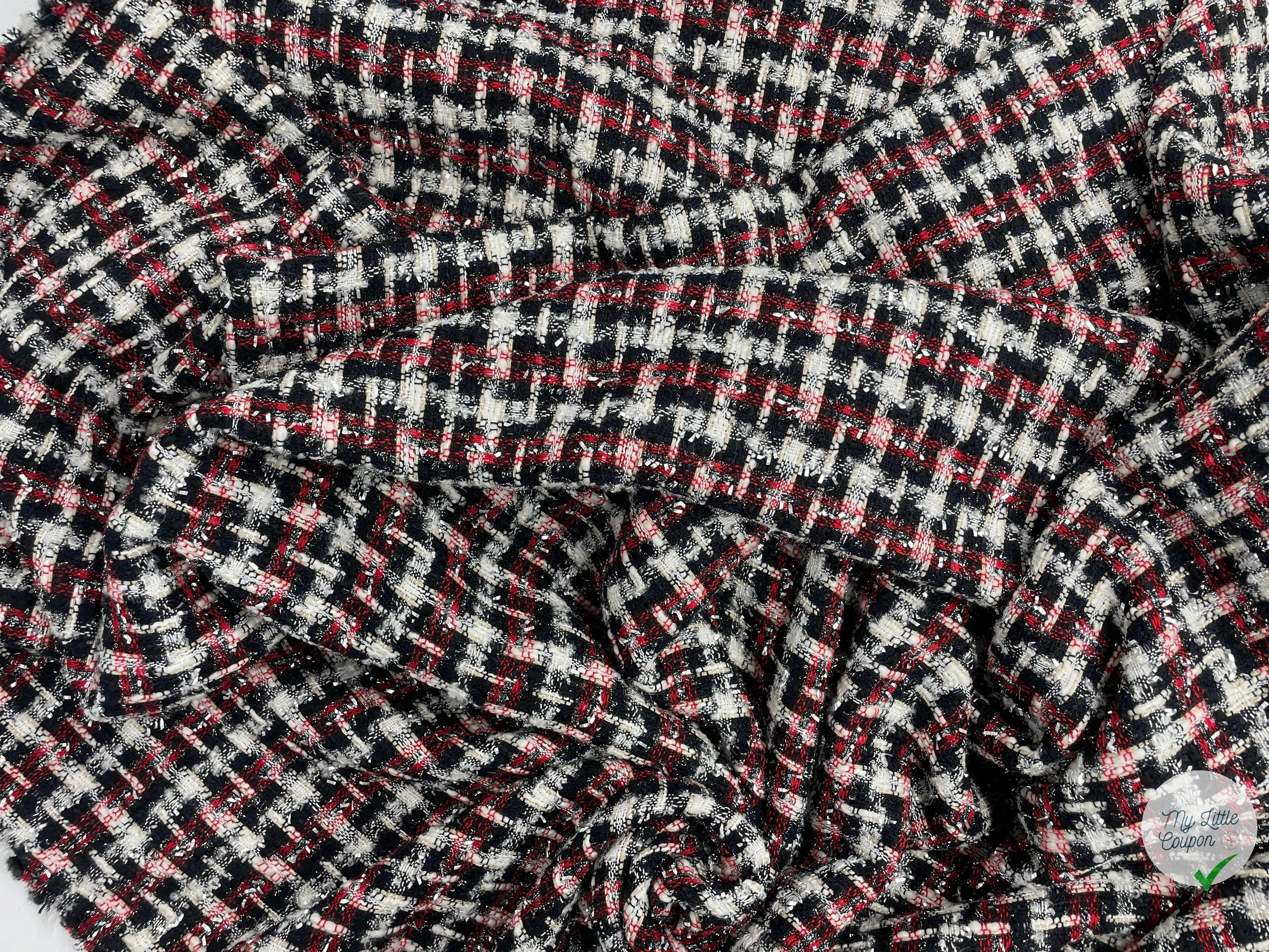 TWEED CARREAUX ĂLĂGANCE TRICOLORE - My Little Coupon - tissu - coudre