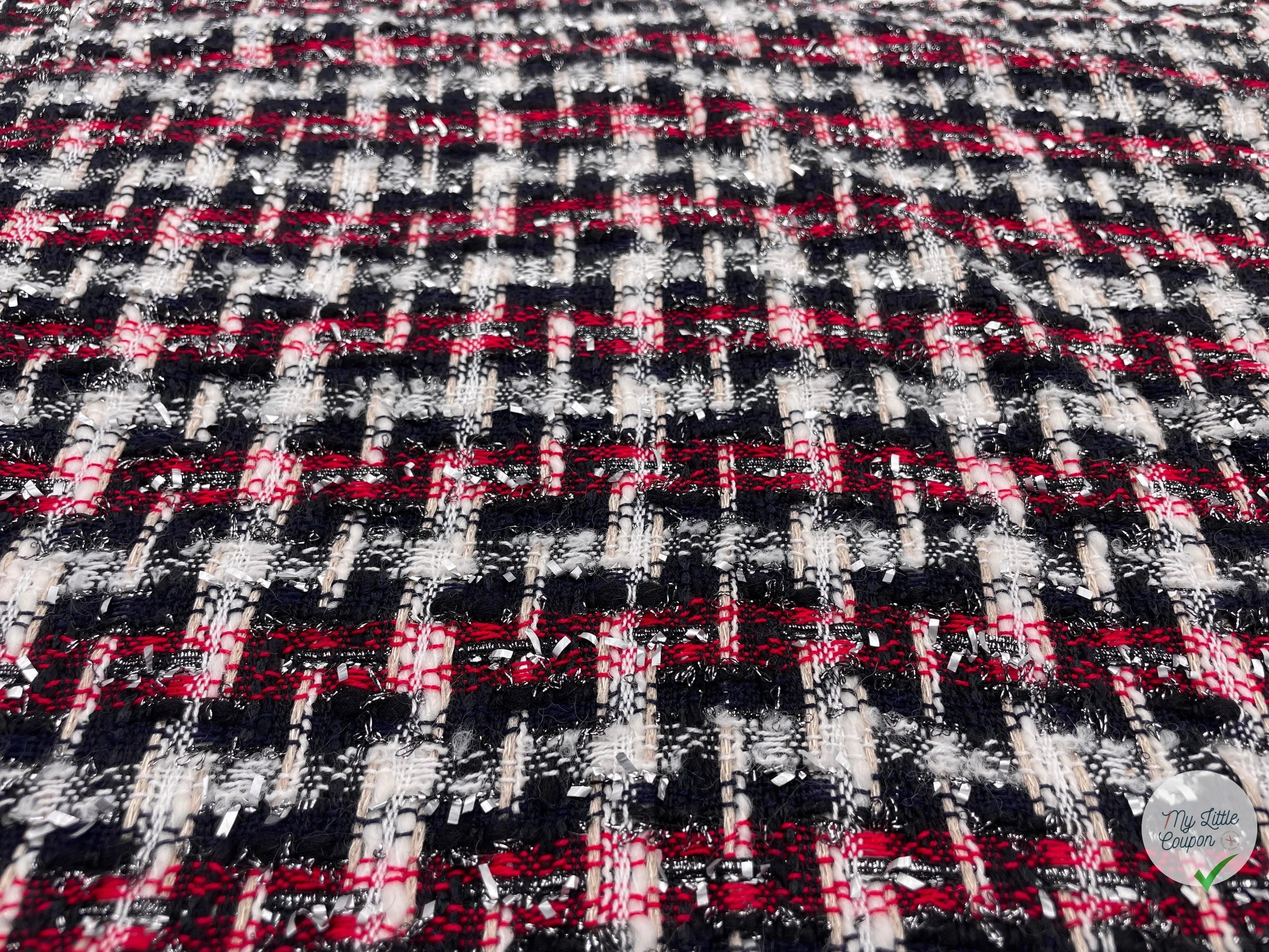 TWEED CARREAUX ĂLĂGANCE TRICOLORE - My Little Coupon - tissu - coudre