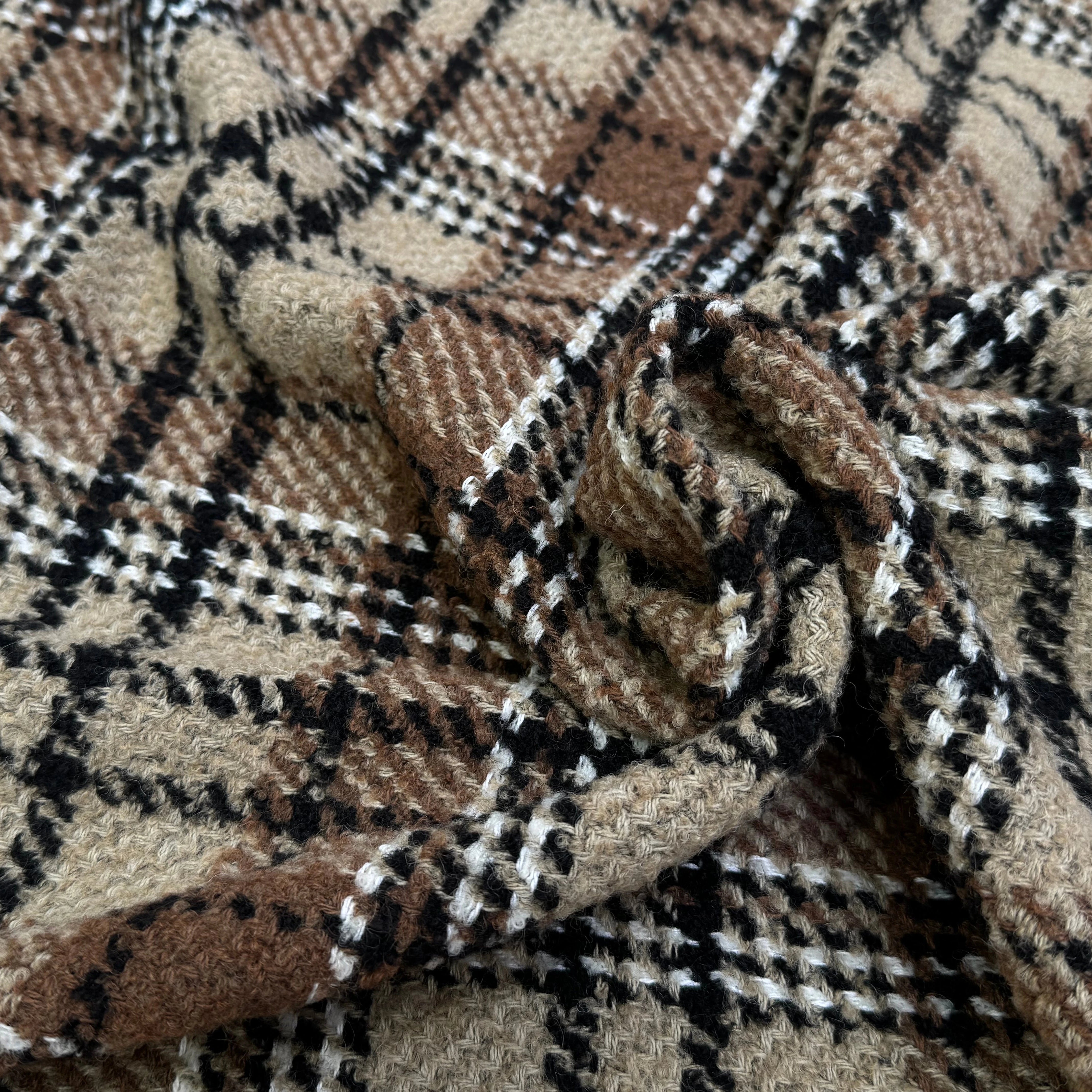 TWEED CHIC À CARREAUX ÉCOSSAIS CAMEL ET BEURRE SALÉ - My Little Coupon