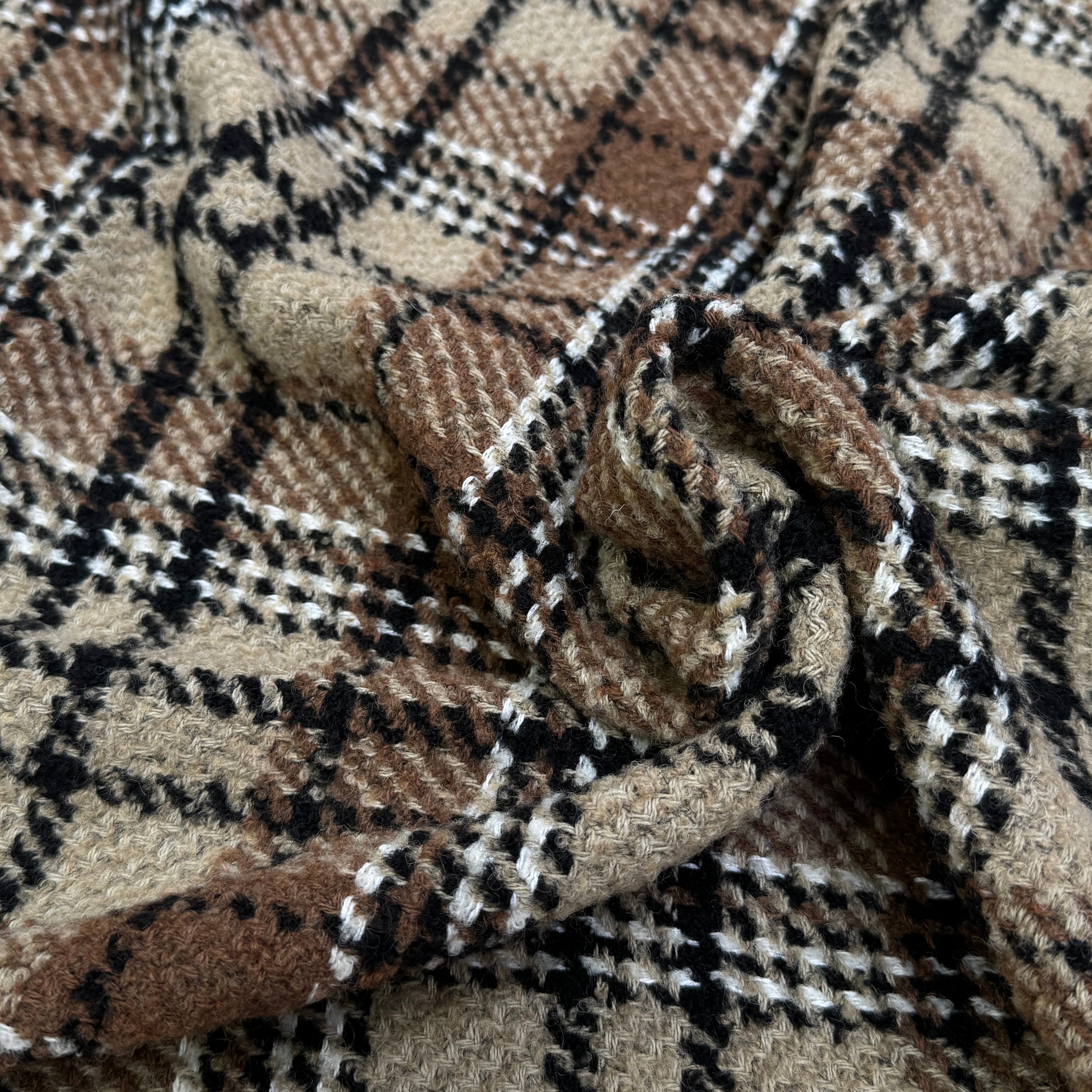 TWEED CHIC À CARREAUX ÉCOSSAIS CAMEL ET BEURRE SALÉ - My Little Coupon