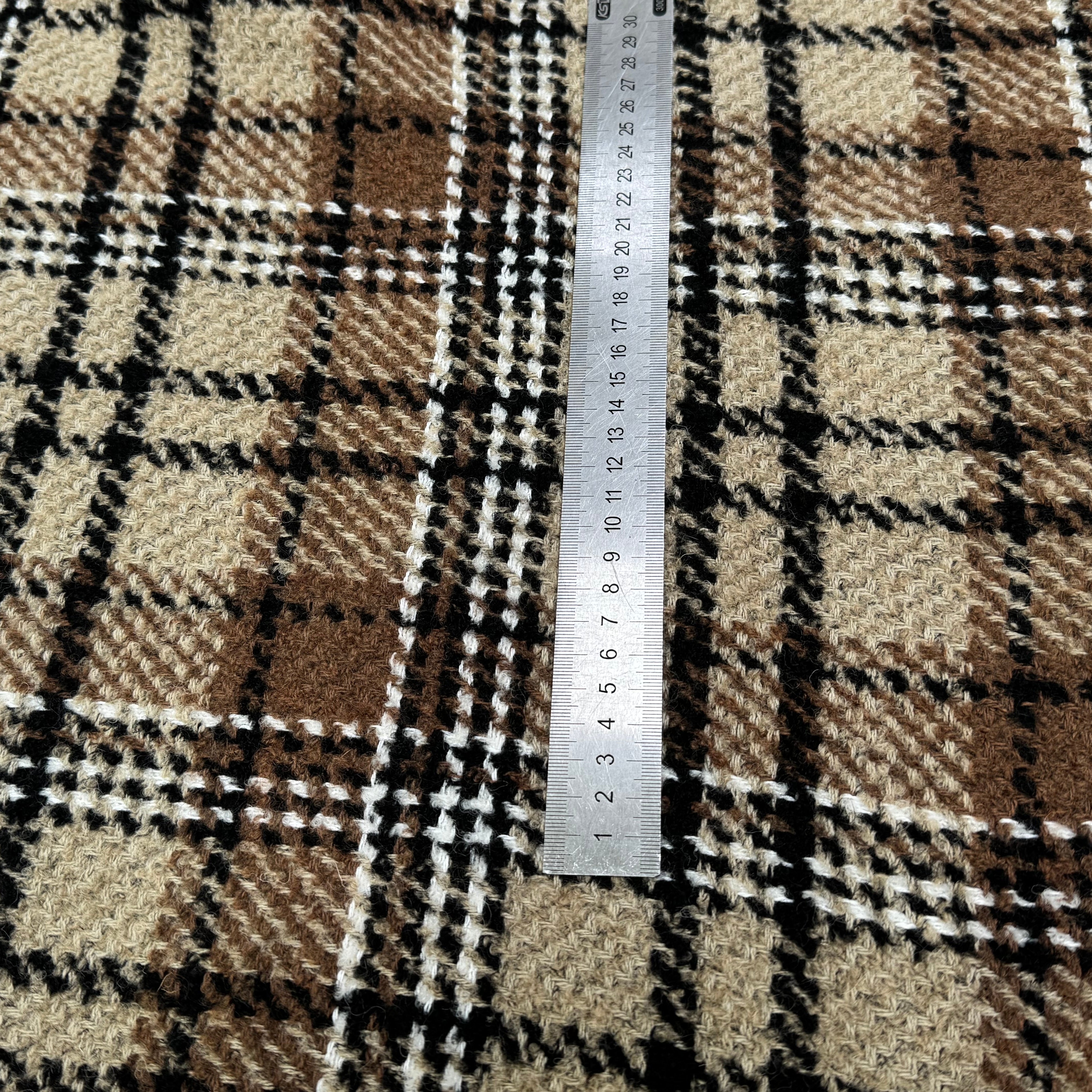 TWEED CHIC À CARREAUX ÉCOSSAIS CAMEL ET BEURRE SALÉ - My Little Coupon