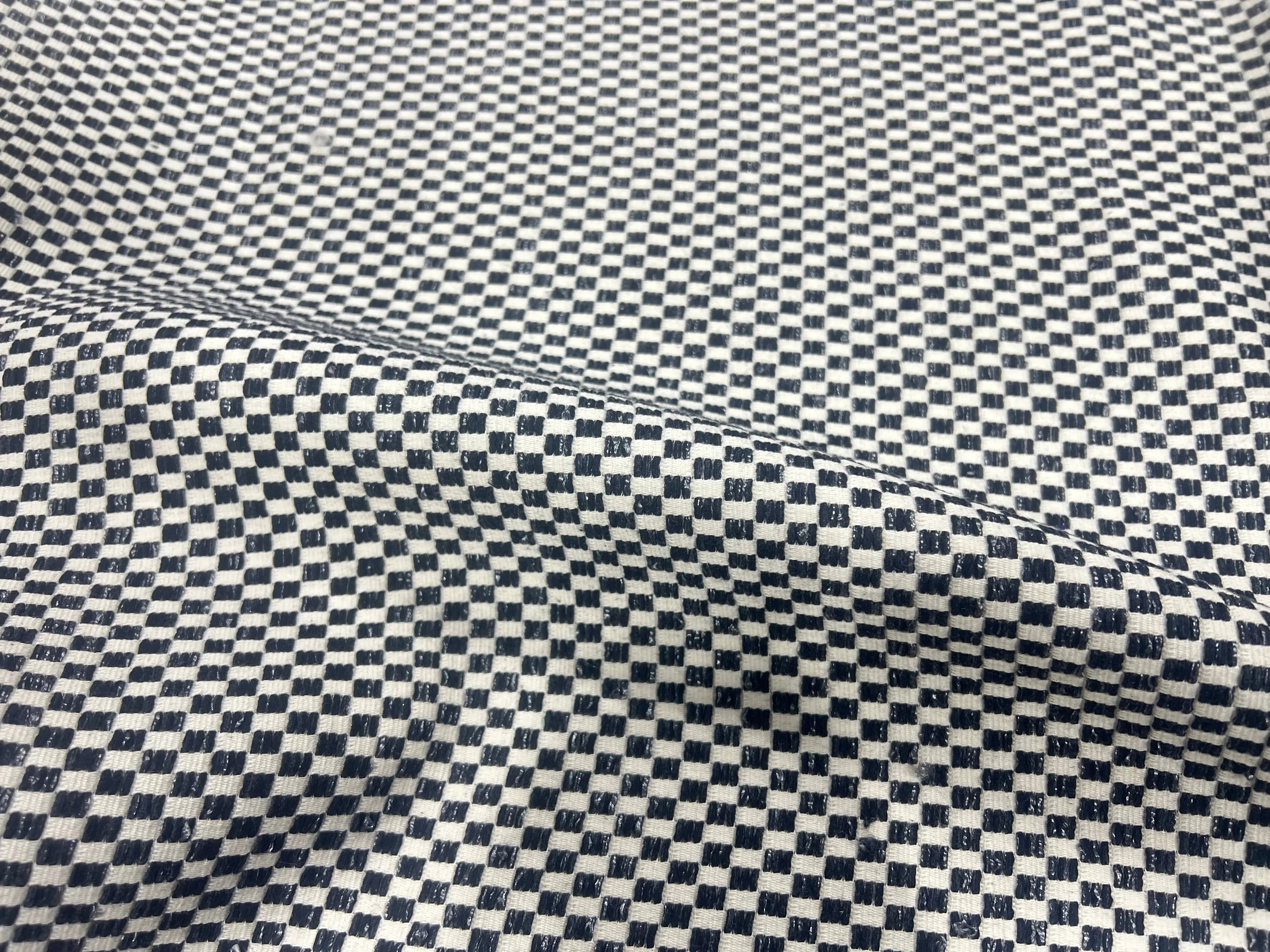 TWEED COTON CARREAUX BLANC & NOIR - My Little Coupon