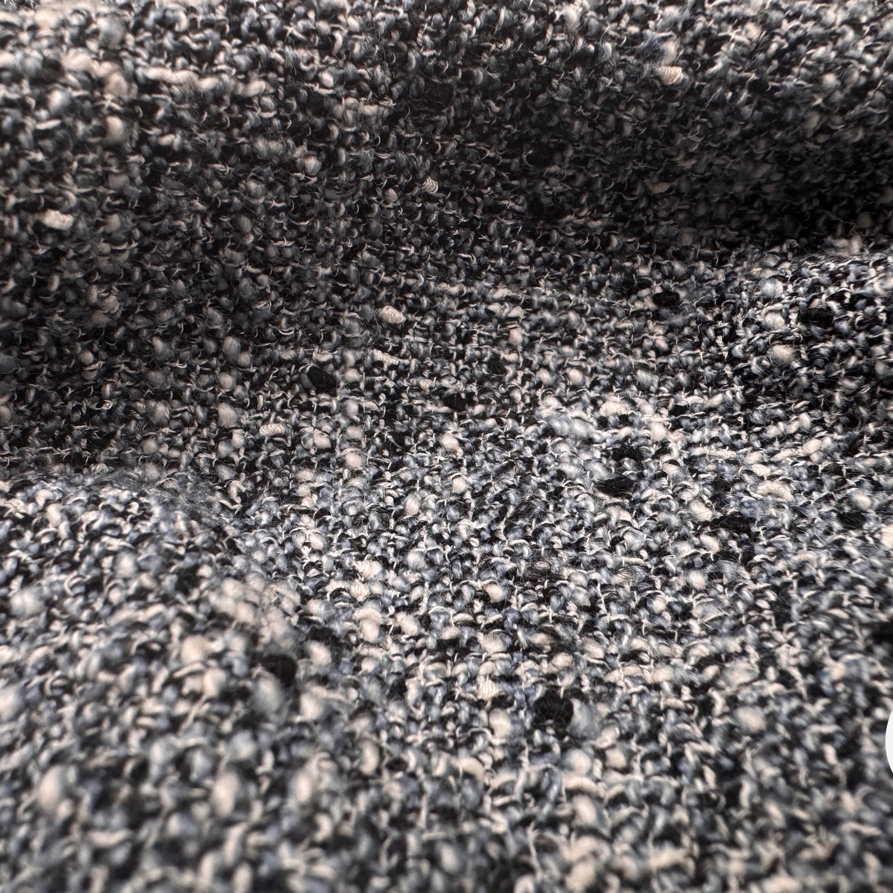 TWEED COTON FABRICATION ITALIE BLEU DENIM - My Little Coupon