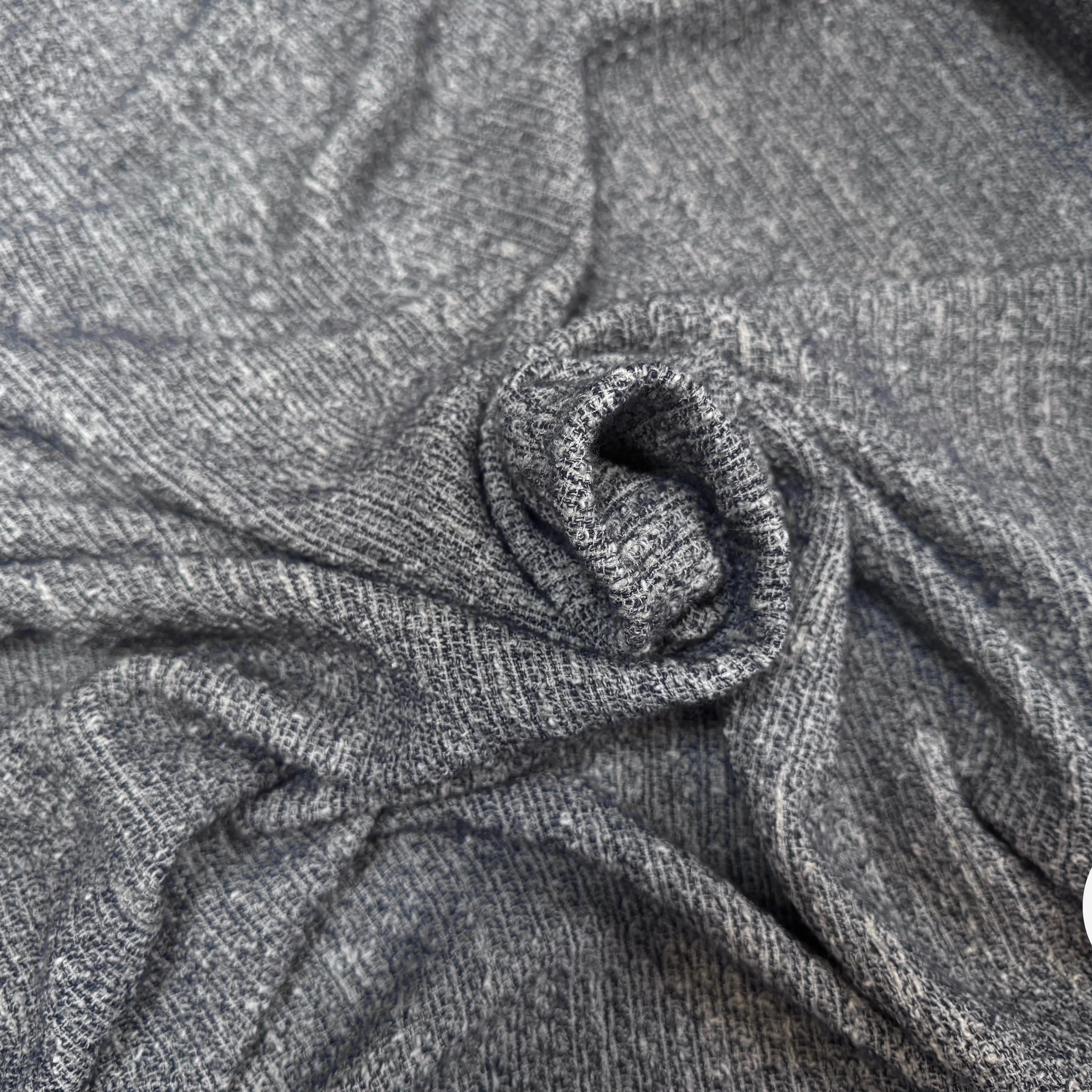 TWEED COTON FABRICATION ITALIE BLEU - My Little Coupon