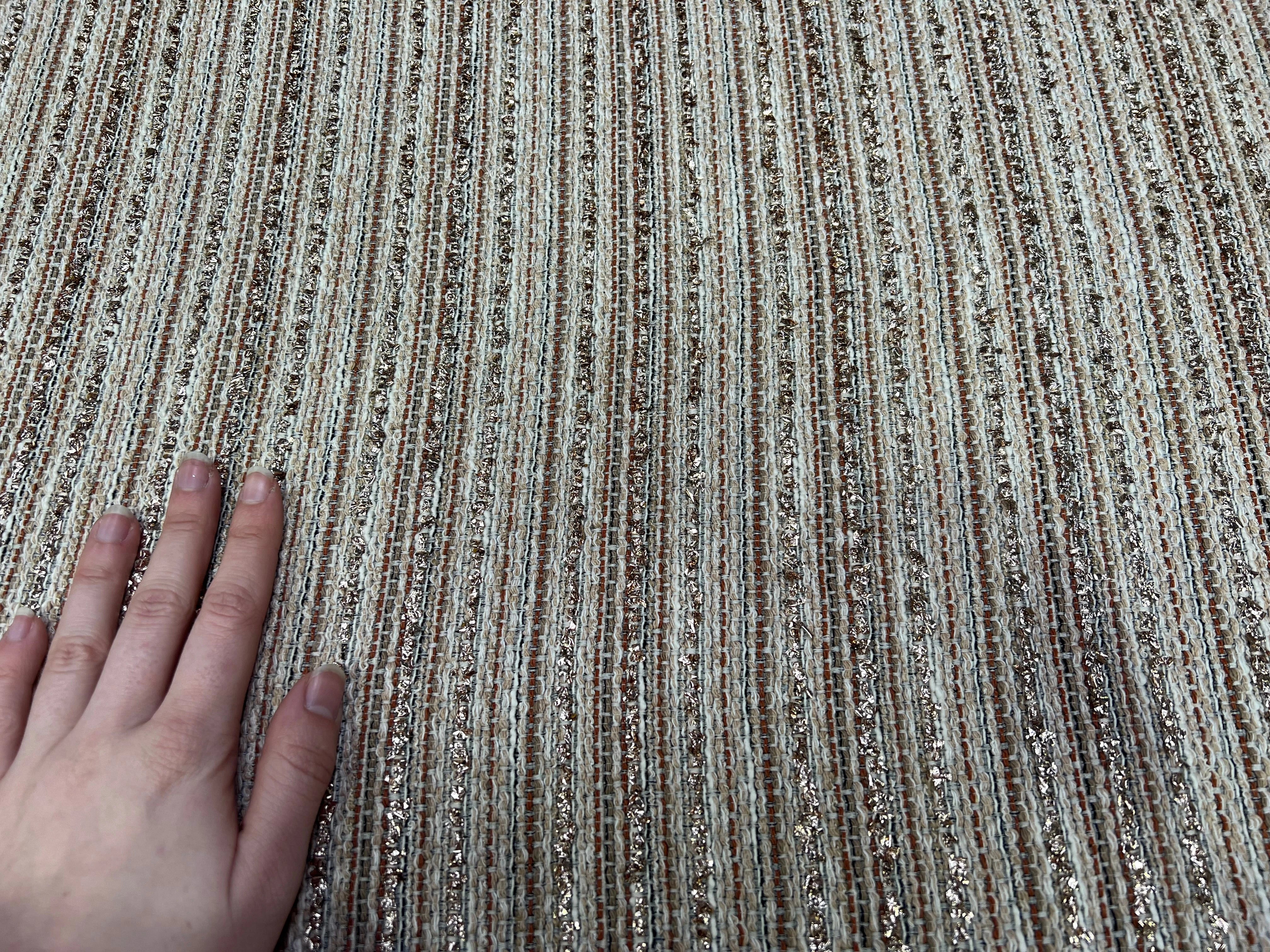 TWEED COTON LUREX DORÉ COULEUR D'AUTOMNE - My Little Coupon