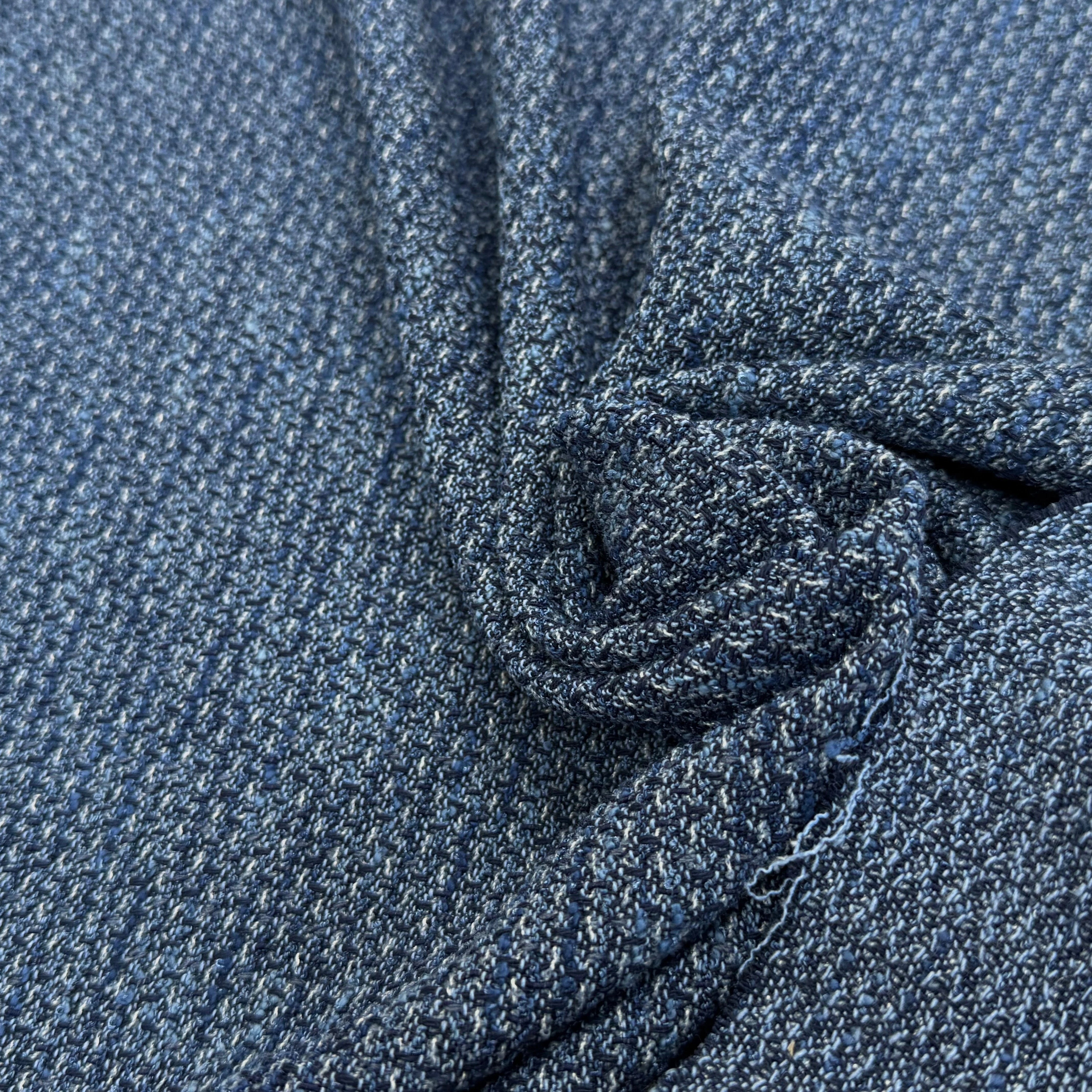 TWEED COTON MI-SAISON BLEU 80% COTON - My Little Coupon