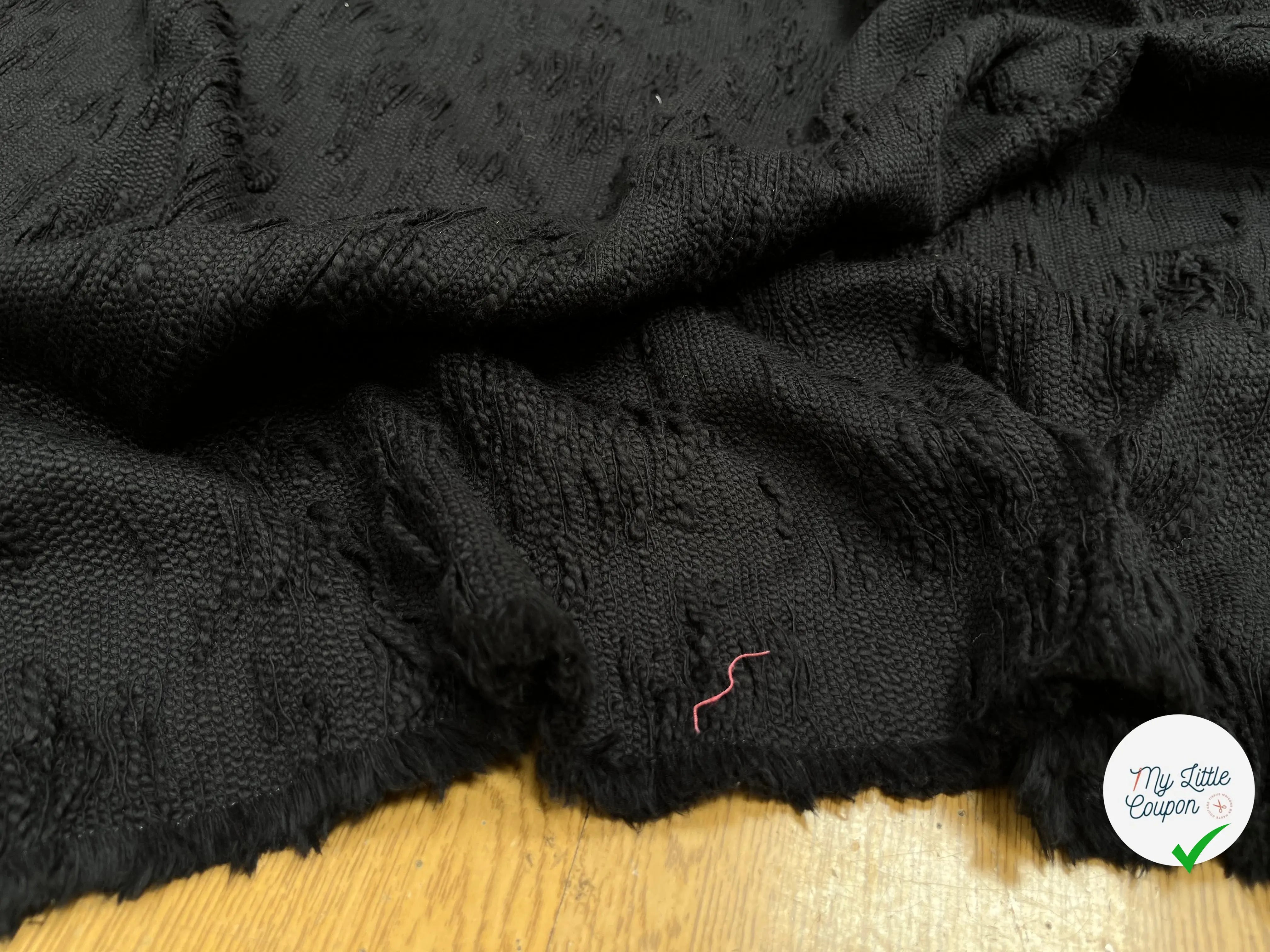 TWEED COTON NOIR GRUNG - My Little Coupon