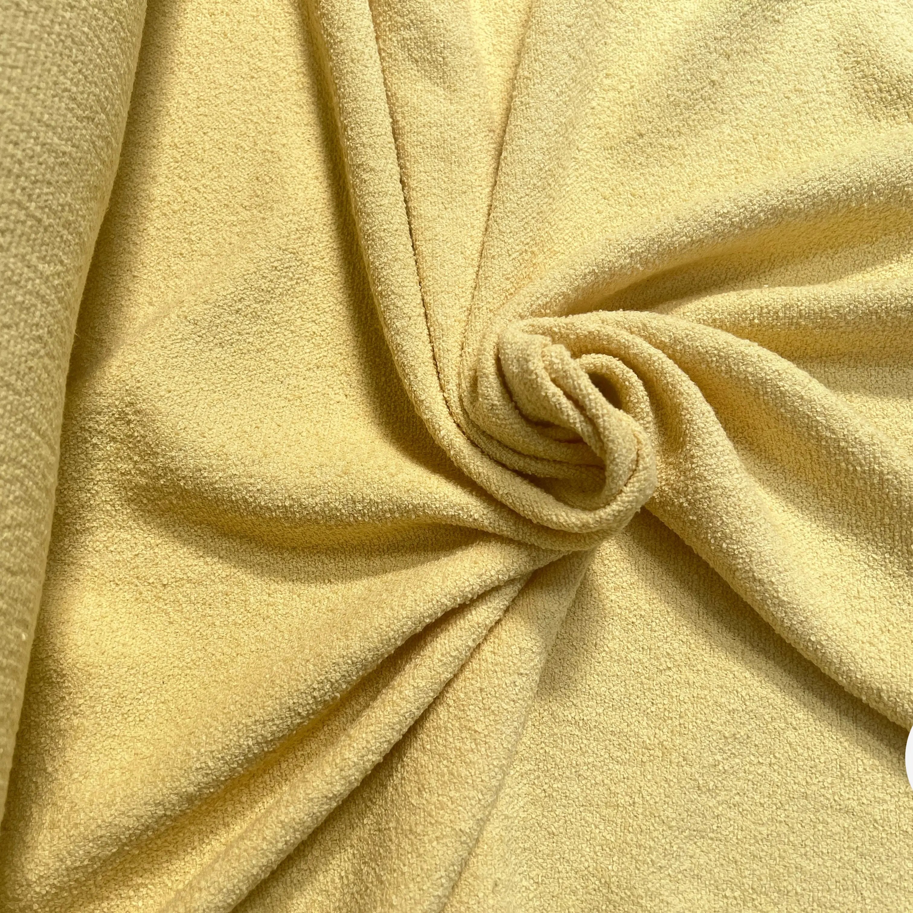 TWEED COTON PRINTEMPS JAUNE BÉBÉ UNI - My Little Coupon